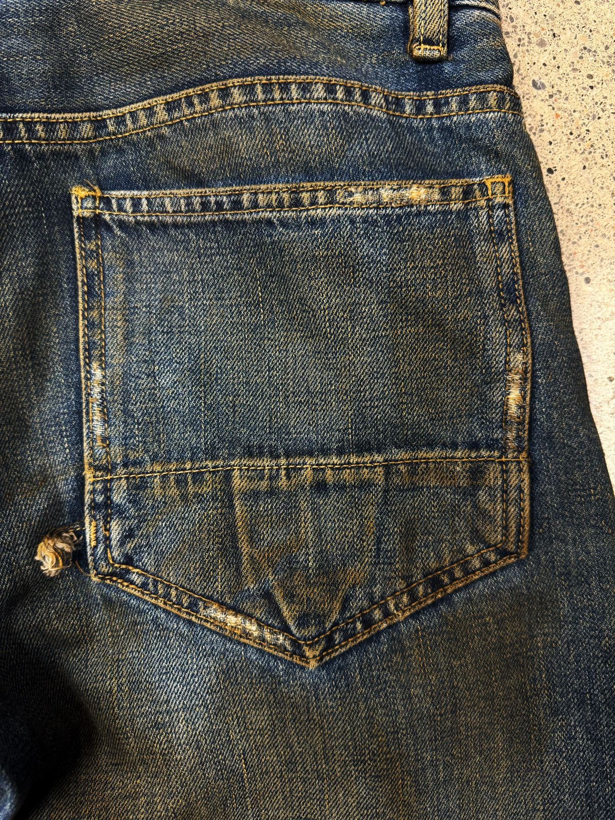 Rick Owens 2000s Rick Owens ‘Slab’ Dirt Wash Blue Bootcut Denim Size US 30 / EU 46 - 5 Thumbnail