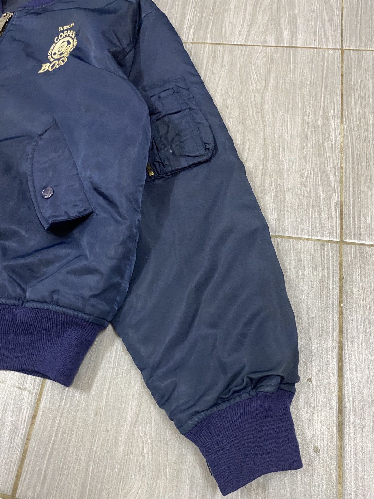 Japanese Brand Vtg Coffe Boss MA 1 Bomber Jacket Size US L / EU 52-54 / 3 - 7 Thumbnail