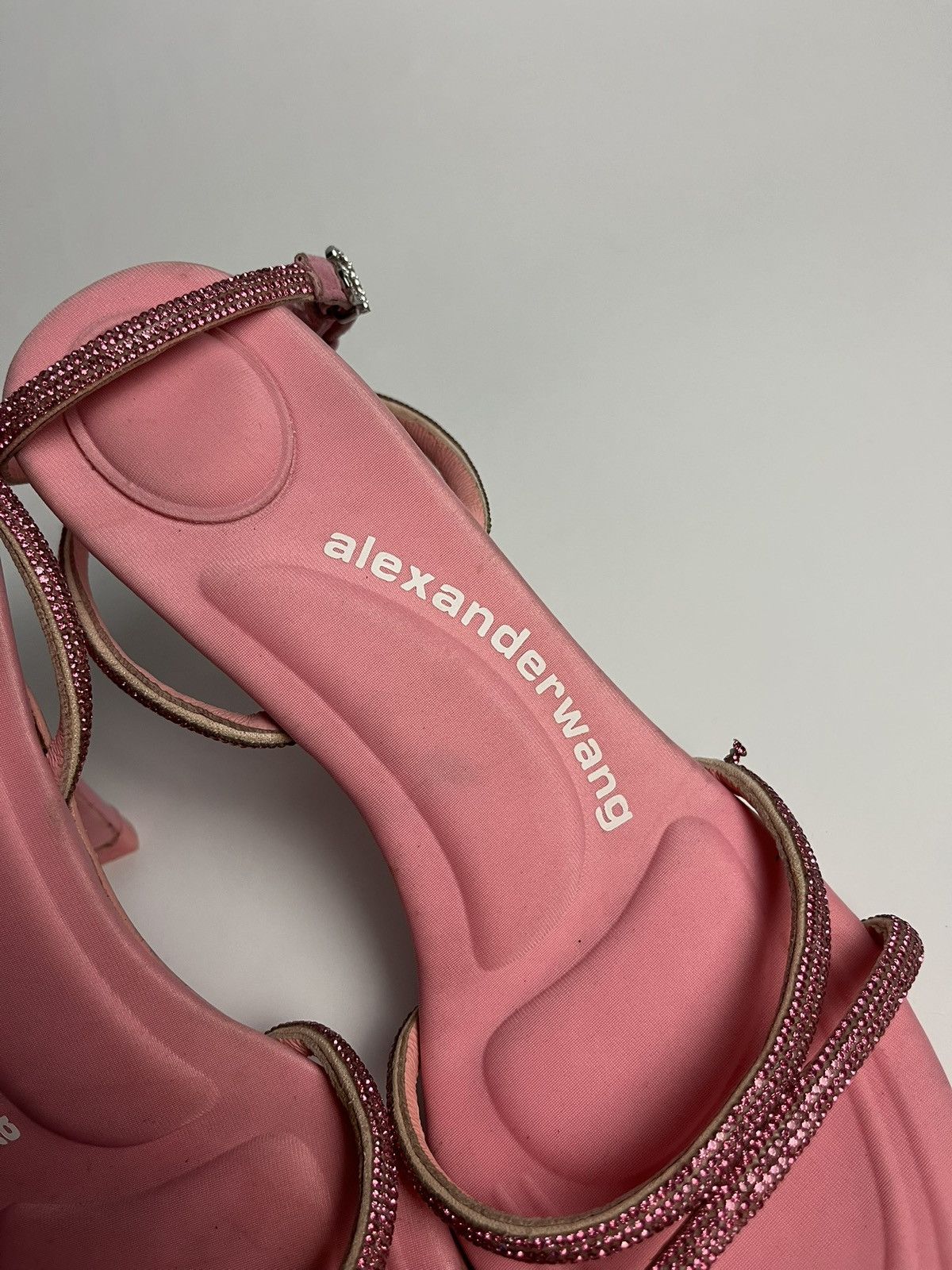 Alexander Wang Alexander Wang Pink Dahlia Rhinestone Heels Sandals Size US 7 / IT 37 - 7 Thumbnail