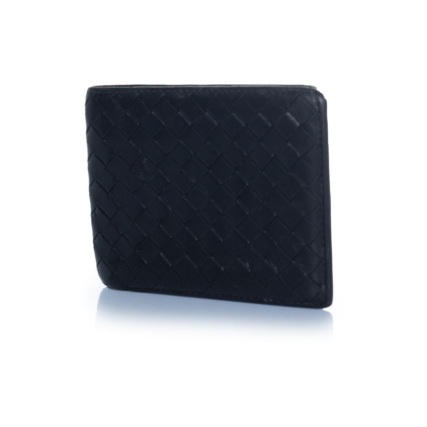 Bottega Veneta Bottega Veneta, intrecciato leather wallet in black Size ONE SIZE - 1 Thumbnail