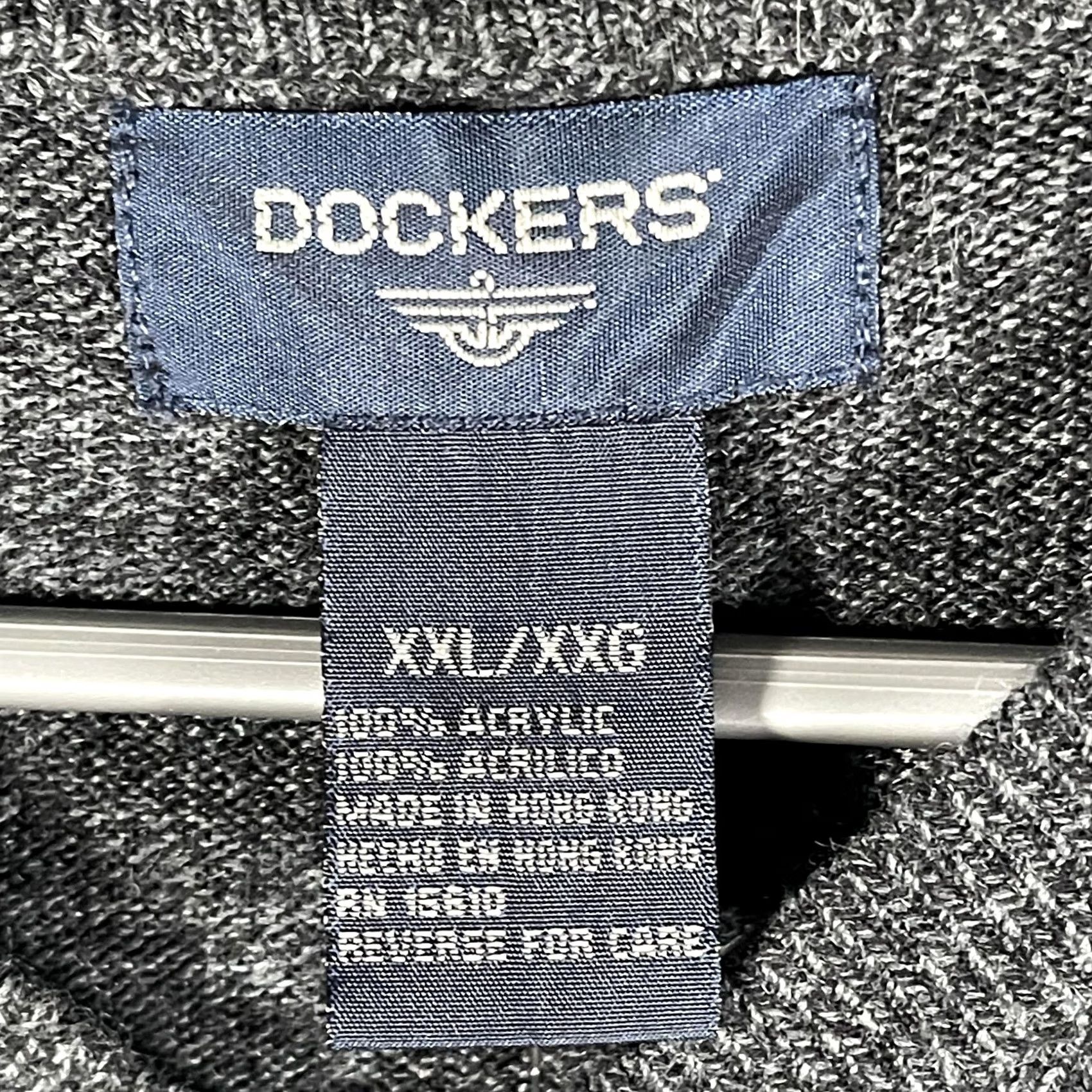 Dockers Dockers Sweat Vest - Mens 2XL Gray Acrylic Knit V-Neck Size US XXL / EU 58 / 5 - 4 Thumbnail