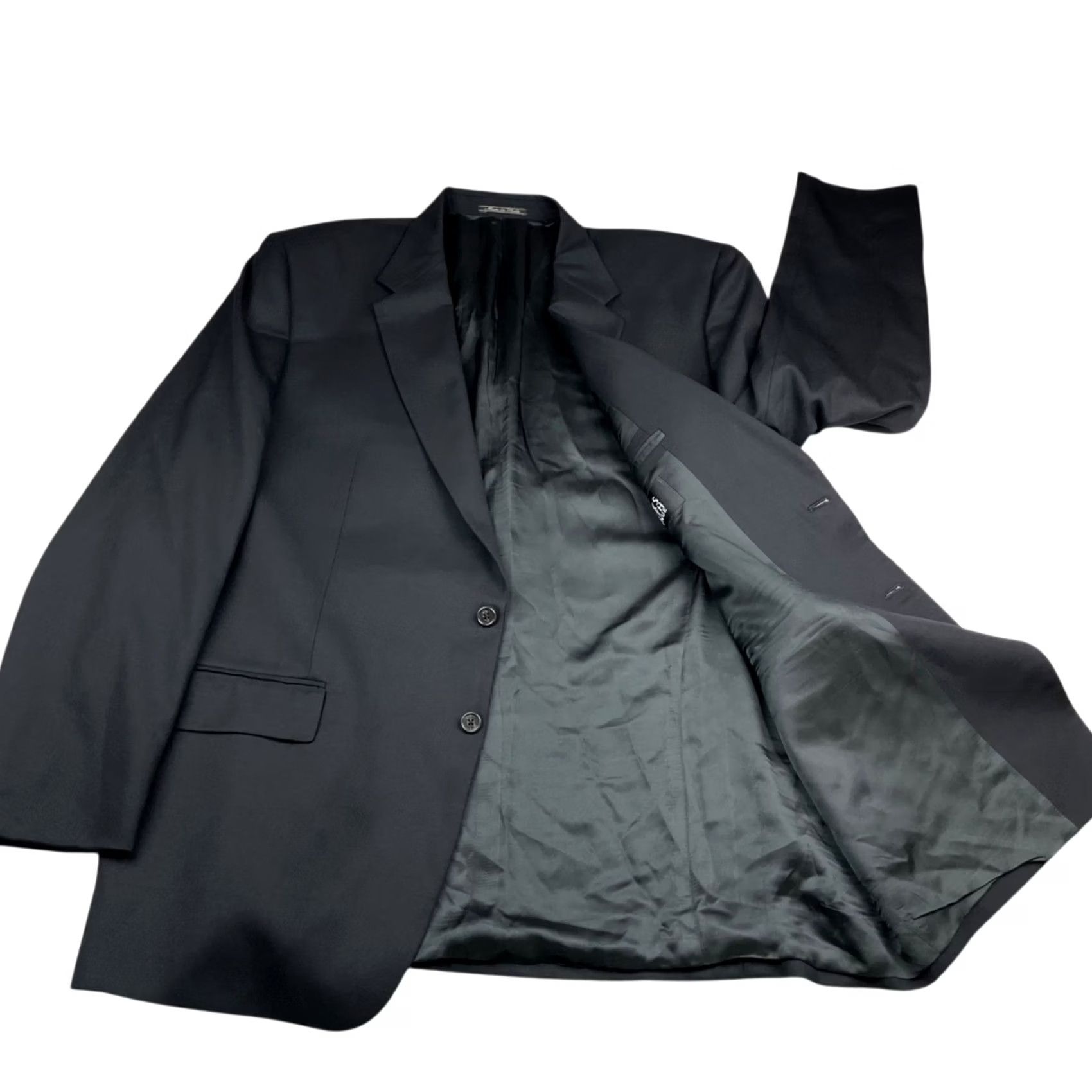 Corneliani Corneliani Men Blazer Black 100% Wool 2-Button Italy 48L US 58 EU Size 48R - 3 Thumbnail