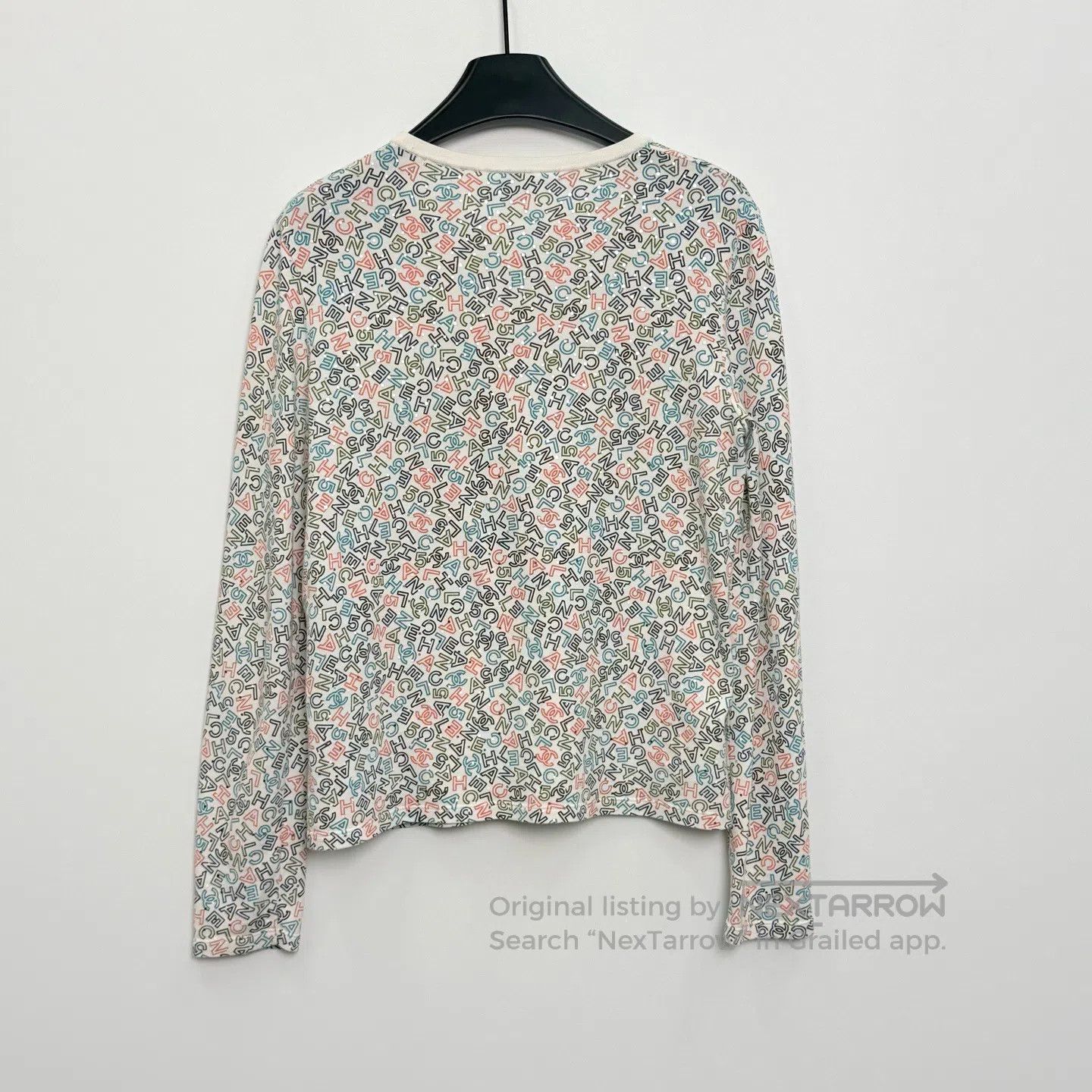 Chanel Chanel Printed Color Logo Cotton Long Sleeve Top| Size XS / US 0-2 / IT 36-38 - 3 Thumbnail
