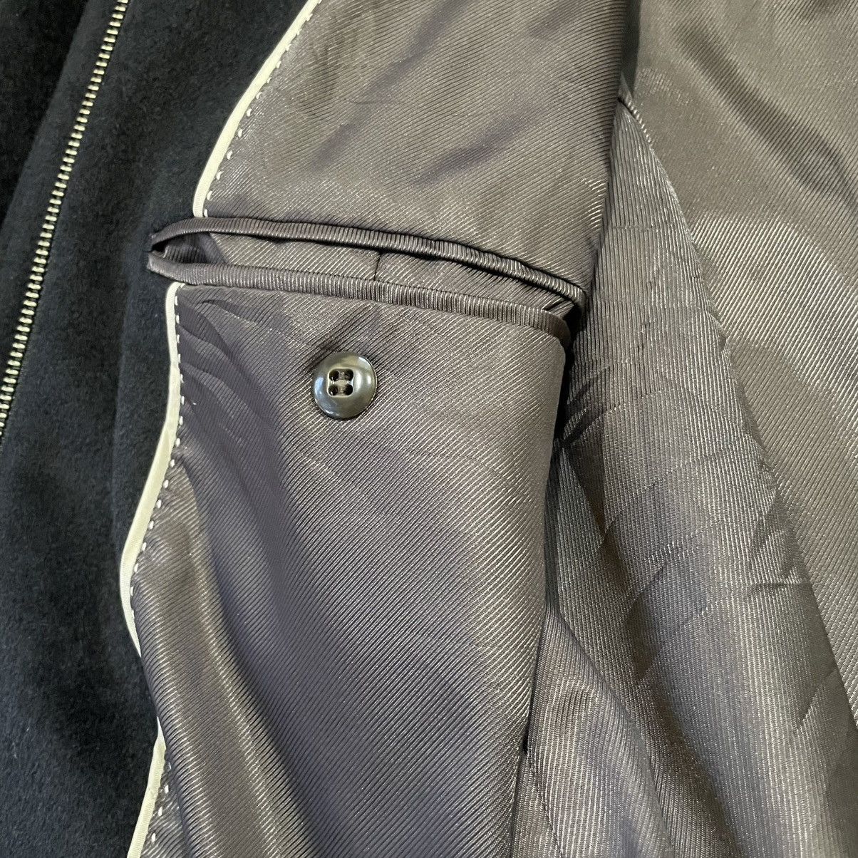 Kansai Yamamoto SISSY by Kansai Yamamoto Minimalist Black Wool Car Coat Size US L / EU 52-54 / 3 - 12 Thumbnail