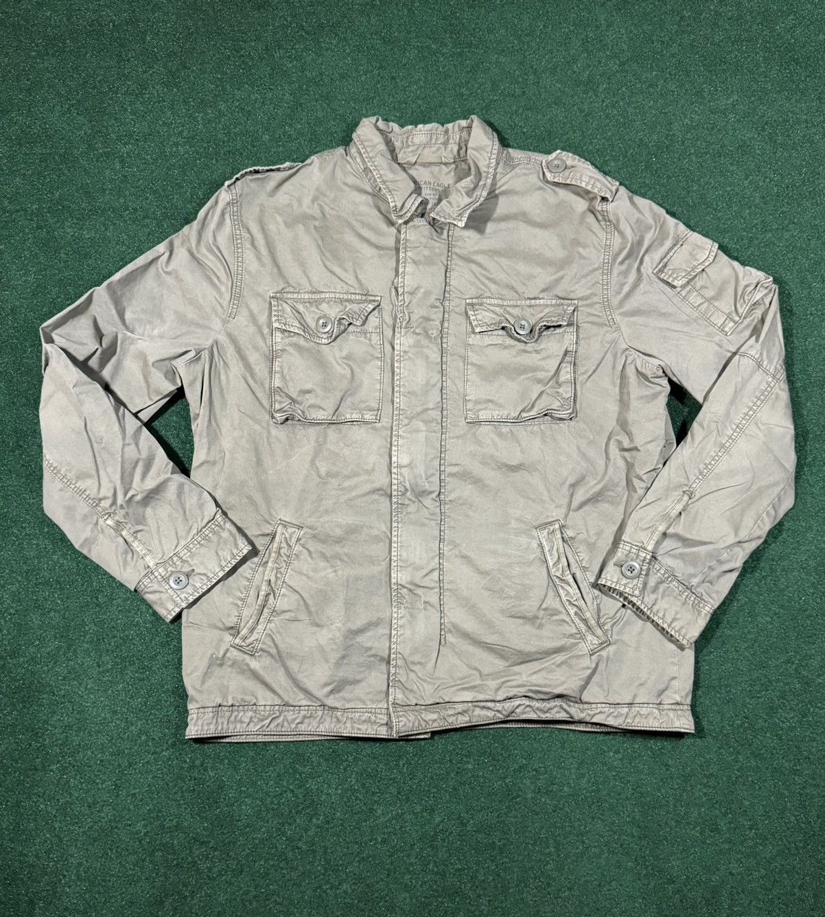 American Eagle Outfitters Preloved Modern Blanket Lined Military Jacket