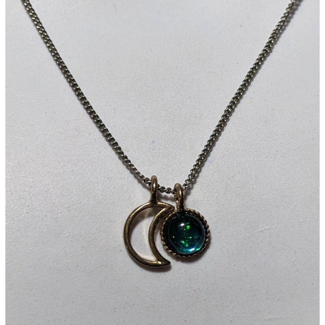 Other Minimalist Green Moon Charm Pendant Necklace Size ONE SIZE - 6 Thumbnail