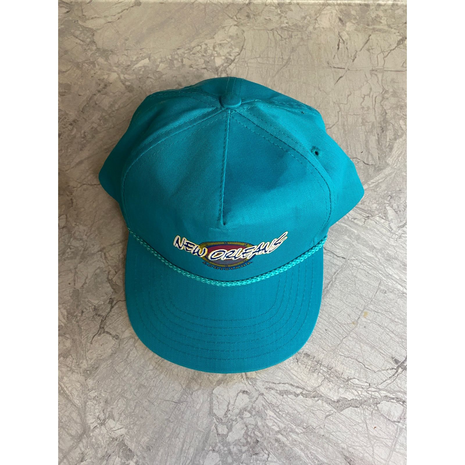 Other Retro New Orleans, Louisiana Teal Snapback Hat Size ONE SIZE - 3 Thumbnail