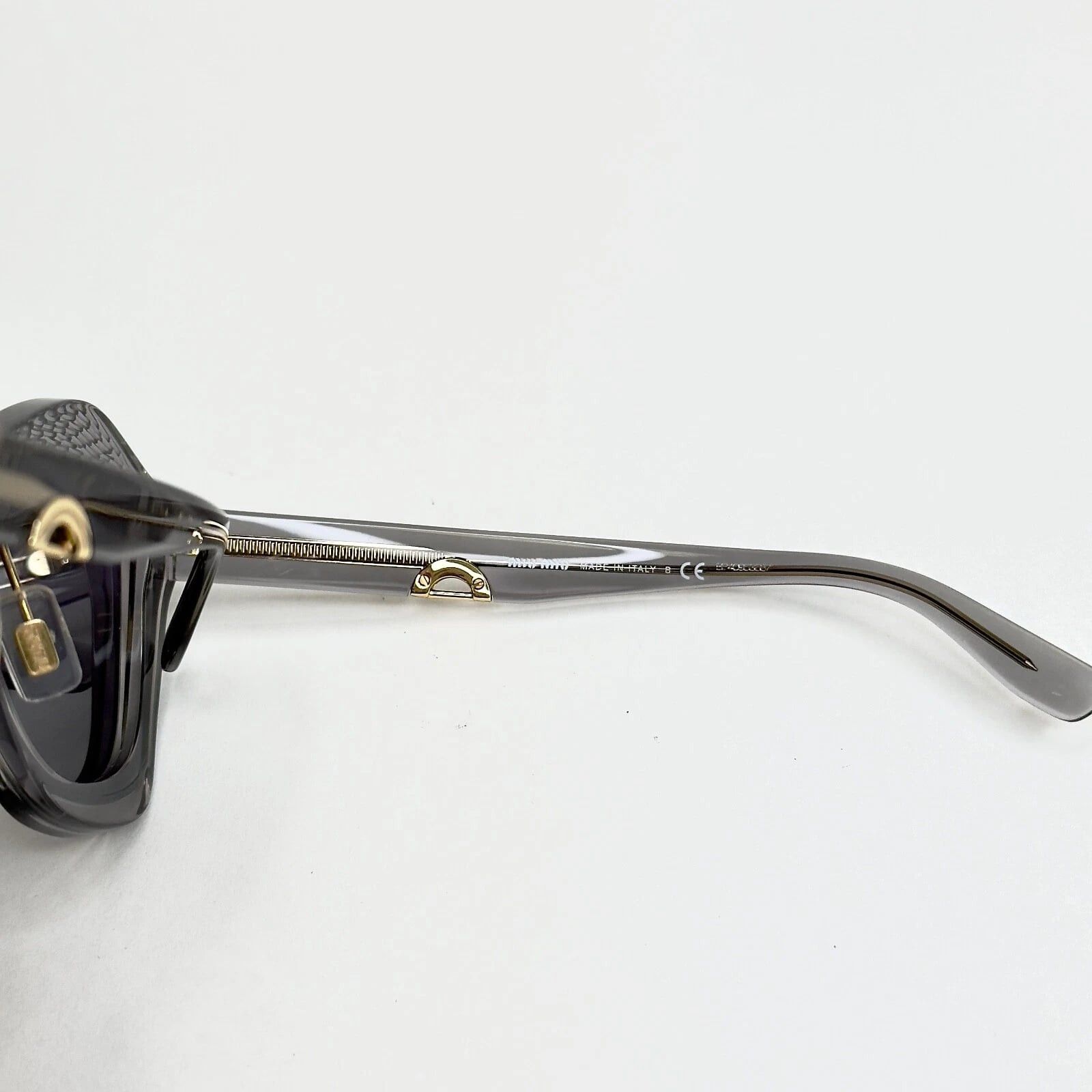 Miu Miu MIU MIU CHARM MU01XS Crystal Gray Geometric Luxury 01X 01XS Size ONE SIZE - 3 Thumbnail