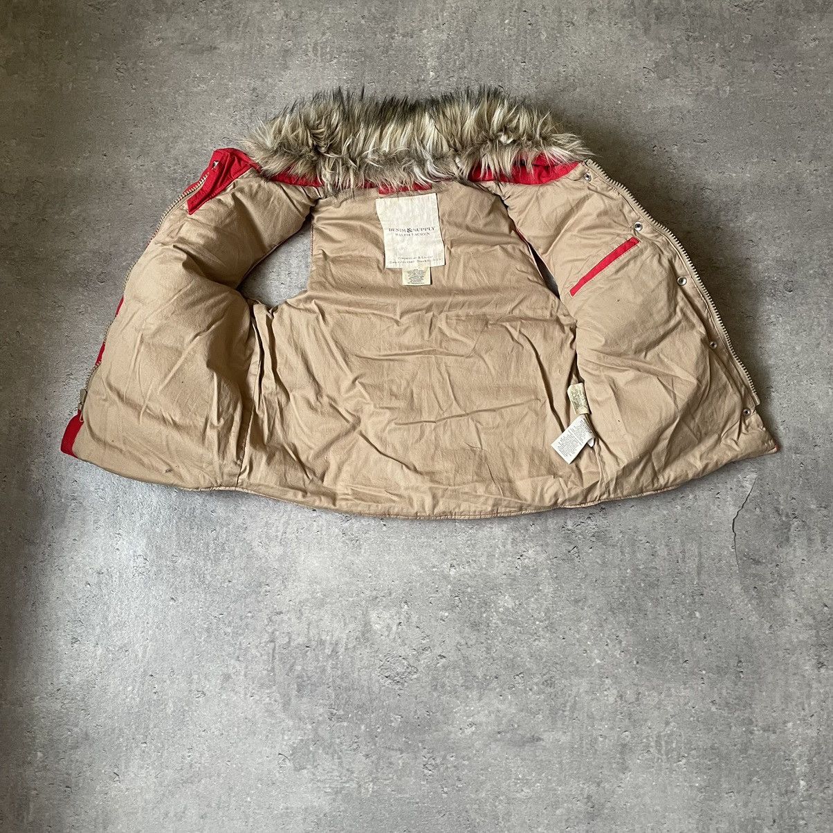 Denim & Supply Ralph Lauren × If Six Was Nine × Vintage Vintage Denim&Supply Ralph Lauren Faux Fur Puffer Vest Size M / US 6-8 / IT 42-44 - 5 Thumbnail