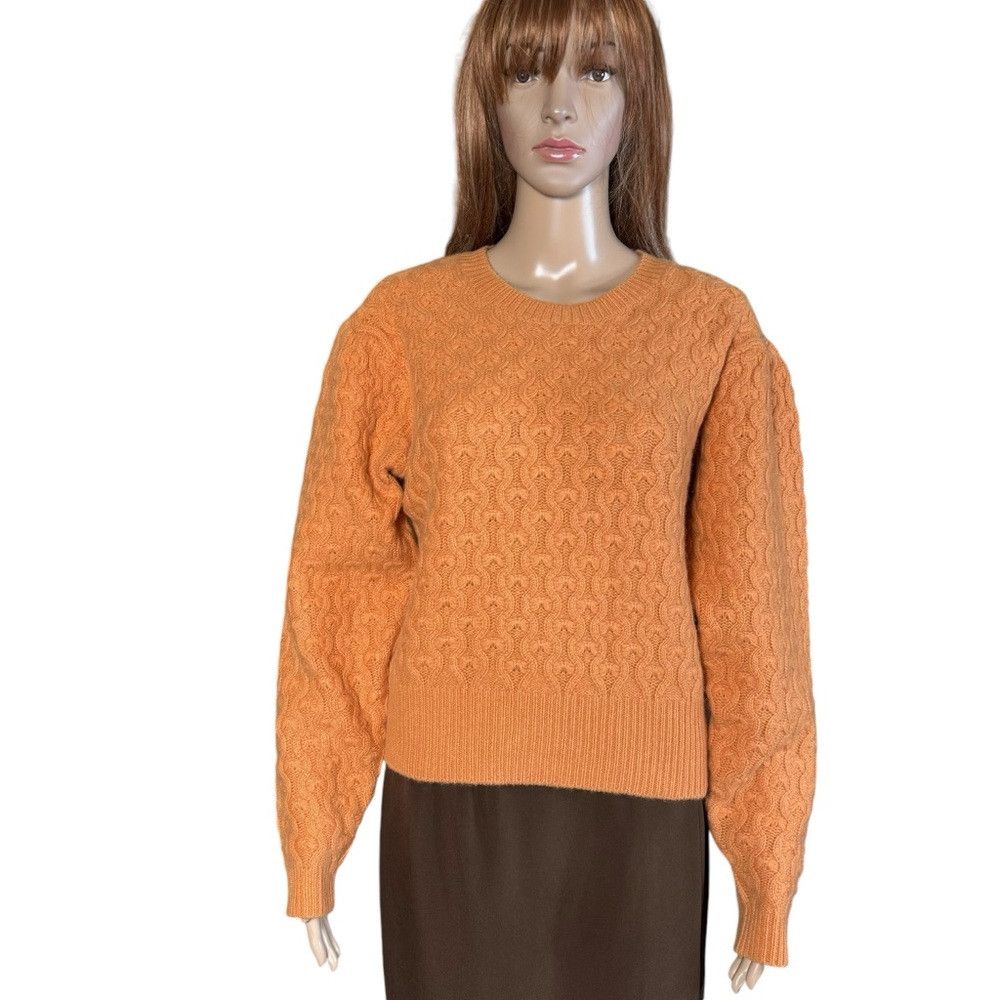 Joie NWT New $298 Joie Roland Crew Neck Orange Wool Cashmere Swe Size M / US 6-8 / IT 42-44 - 2 Thumbnail