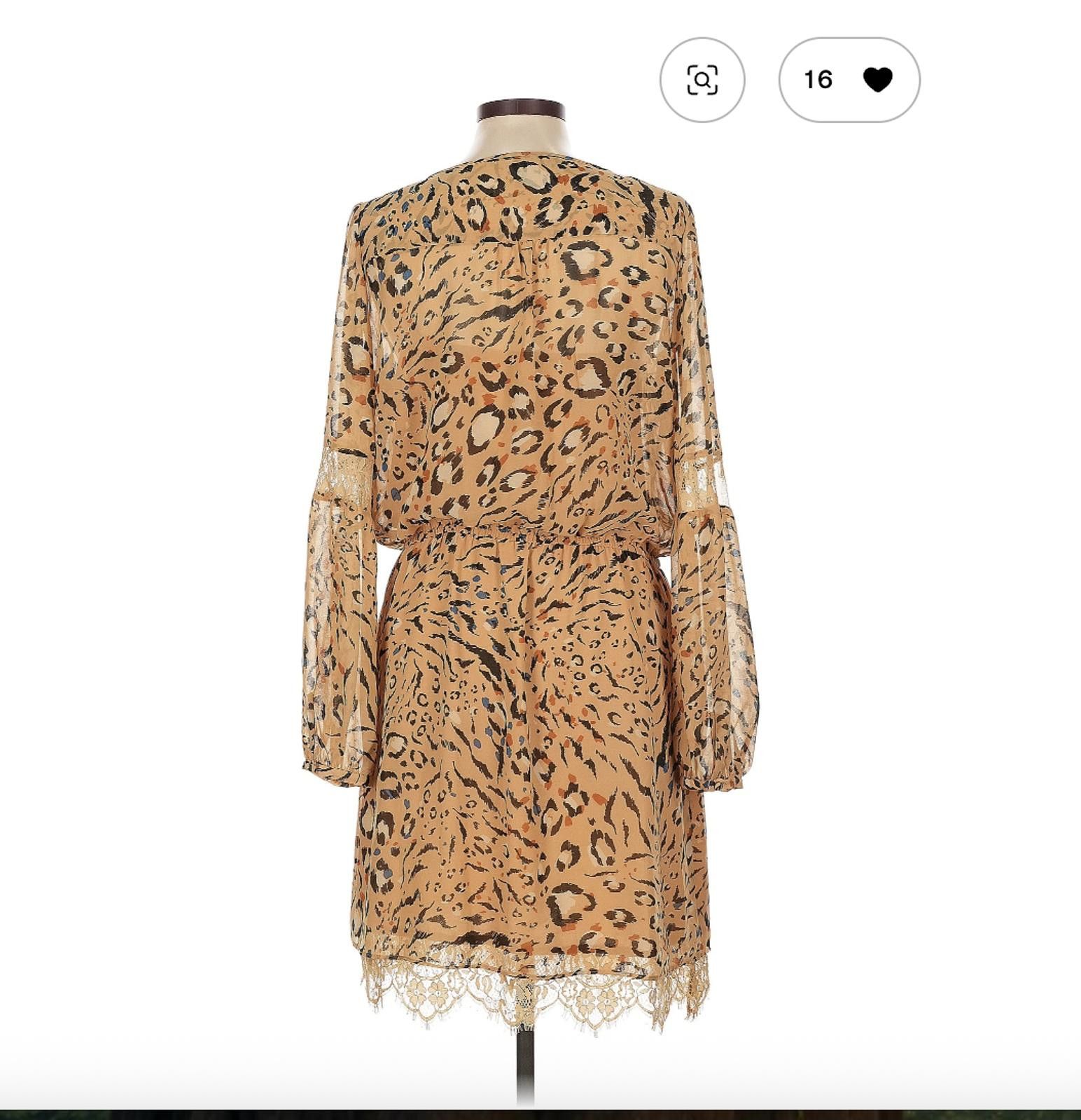 Other White House Black Market Size 12 Casual Animal Print Dress Size XL / US 12-14 / IT 48-50 - 2 Thumbnail