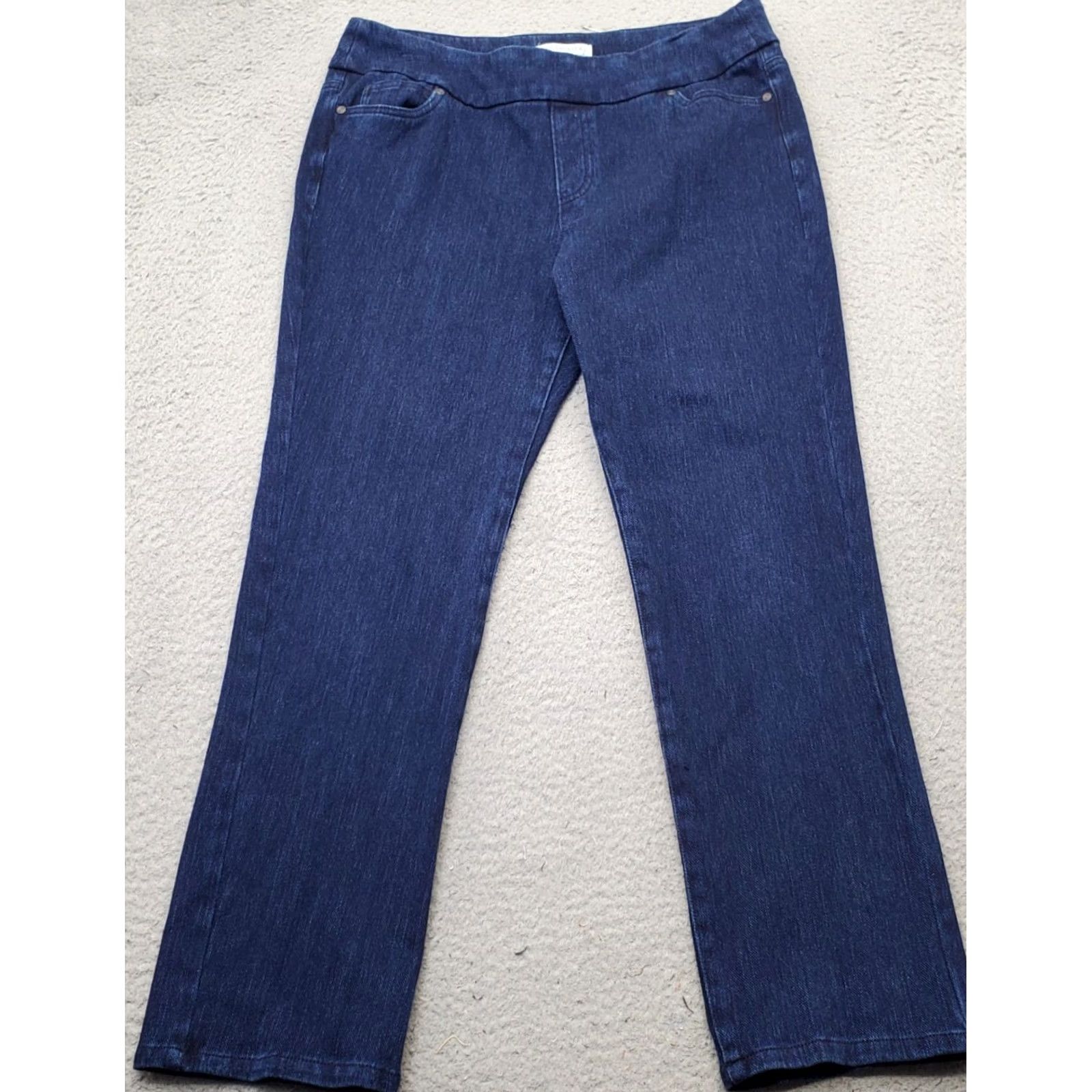 Coldwater Creek Coldwater Creek Jeans Womens Blue Denim Stretch Straight Leg High Waist Pull On Mens? Wait;** Size 30" / US 8 / IT 44 - 2 Thumbnail