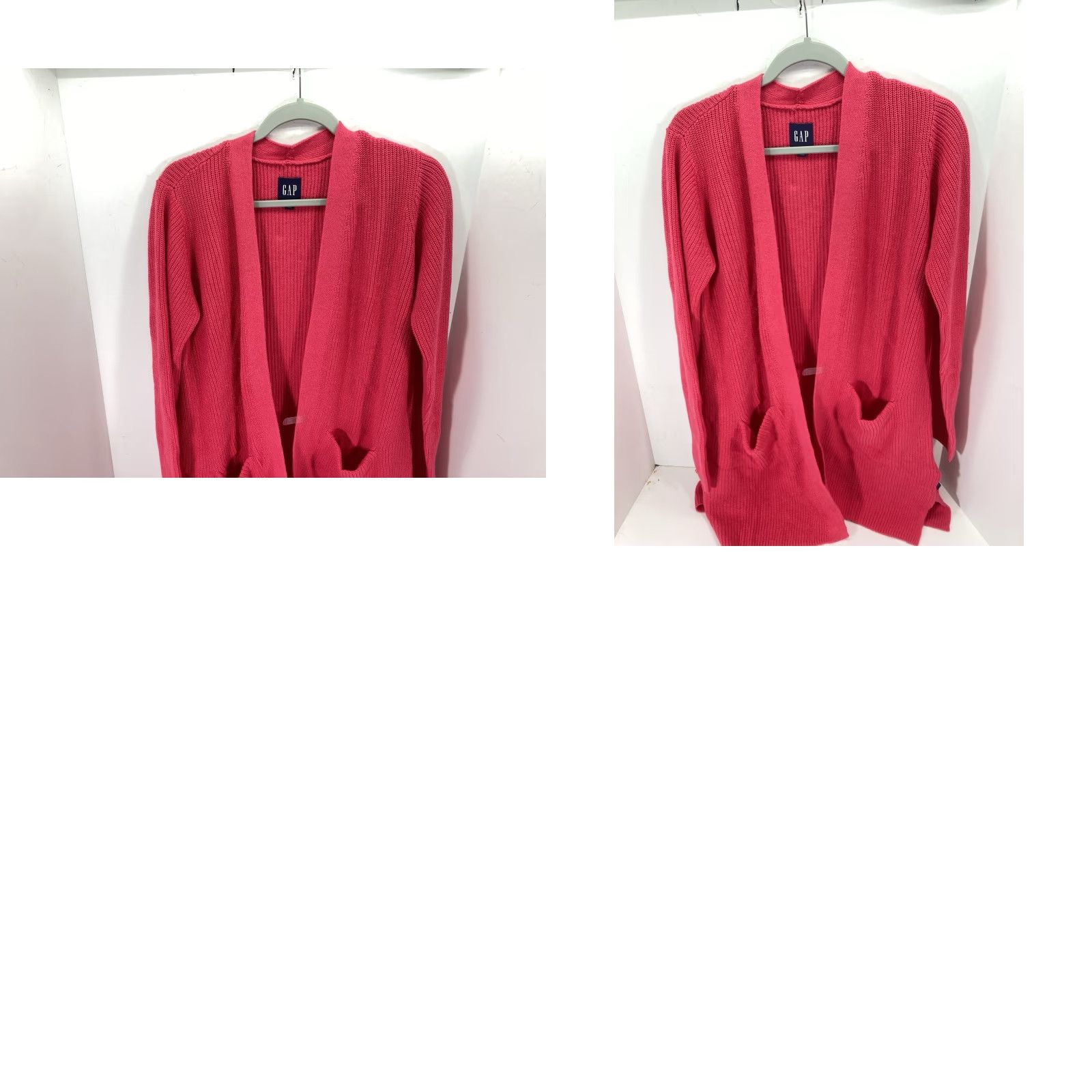 Gap Gap Cardigan Women Long Sleeve Open Knit Pink Raspberry Pockets M NWT sweater Size M / US 6-8 / IT 42-44 - 11 Thumbnail