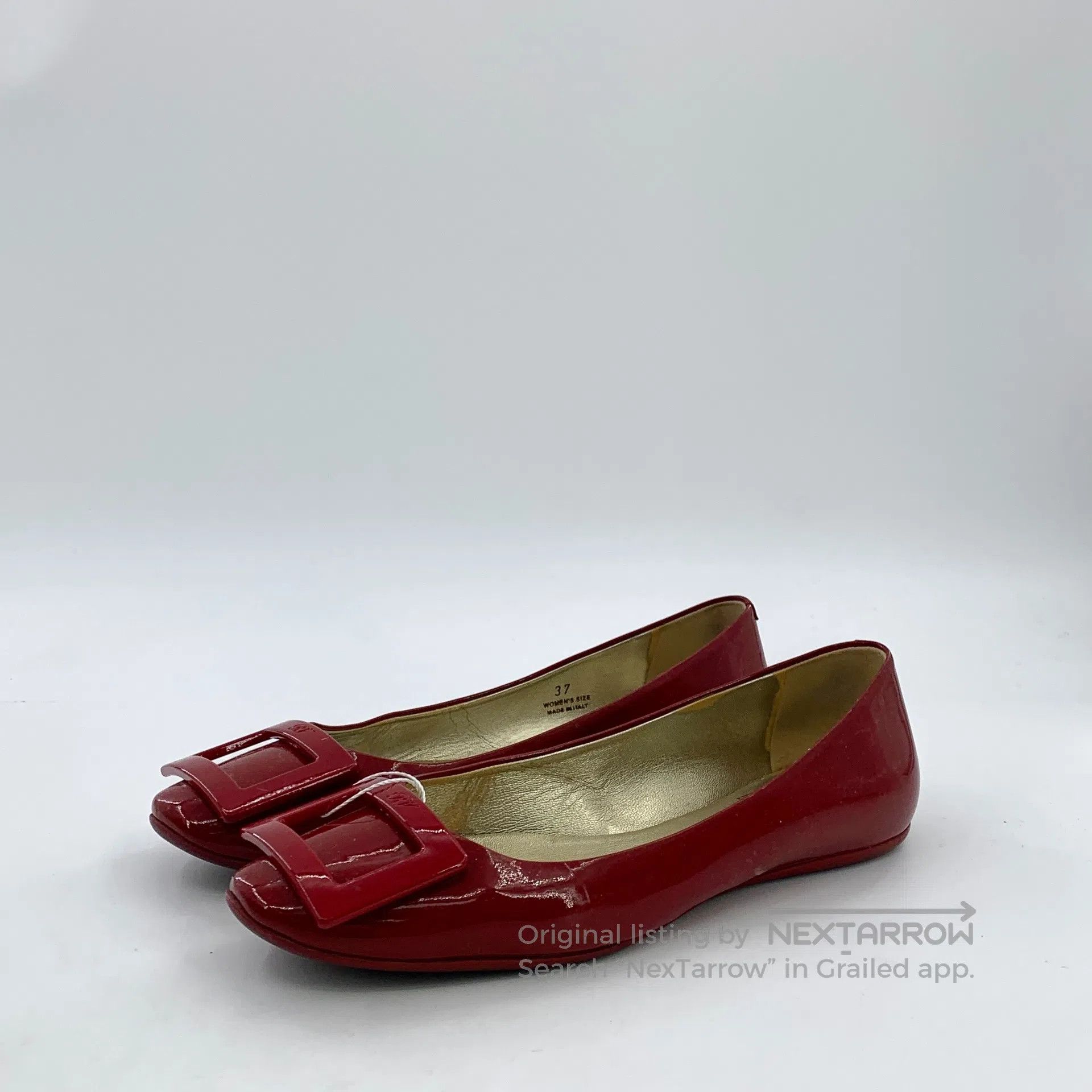 Roger Vivier Roger Vivier Dark Red Patent Leather Square Buckle Casual Size US 6.5 / IT 36.5 - 1 Thumbnail