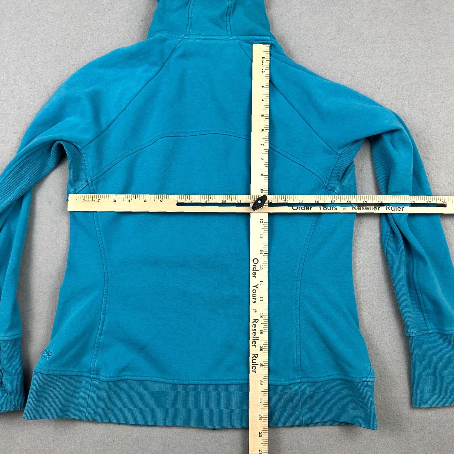 Athleta Athleta Jacket Women L Solid Teal Full Zip Hooded Pockets Stretch Athleisure Tee? Size L / US 10 / IT 46 - 6 Thumbnail