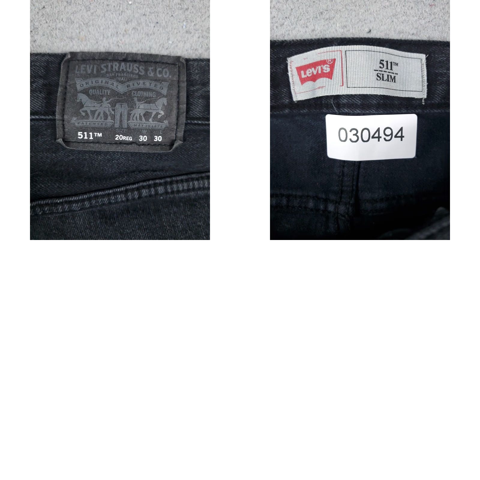 Levi's Levis Mens Gray 511 Skinny Straight Leg Denim Pants Size 30x30 Size US 30 / EU 46 - 8 Thumbnail