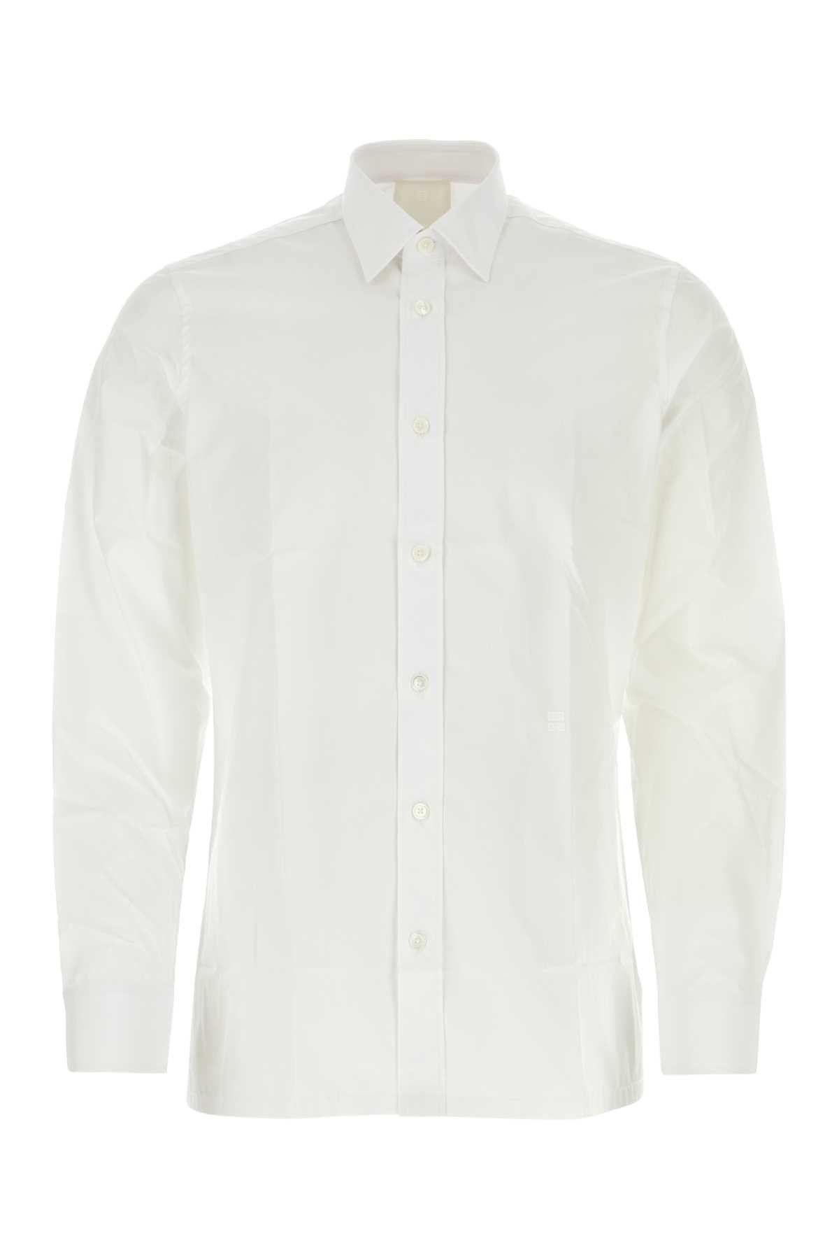 image of Givenchy White Poplin Shirt, Men's (Size XL)