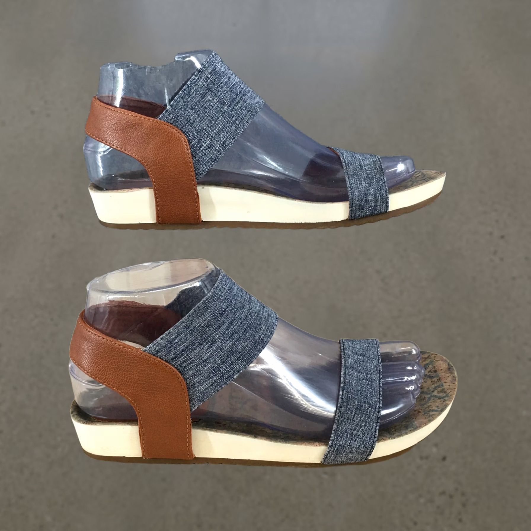 Vintage Rocket Dog Sandals Women's 6.5 Blue Slip-On Ankle Strap Casual Comfort Low Top Shoes Size M / US 6-8 / IT 42-44 - 1 Thumbnail