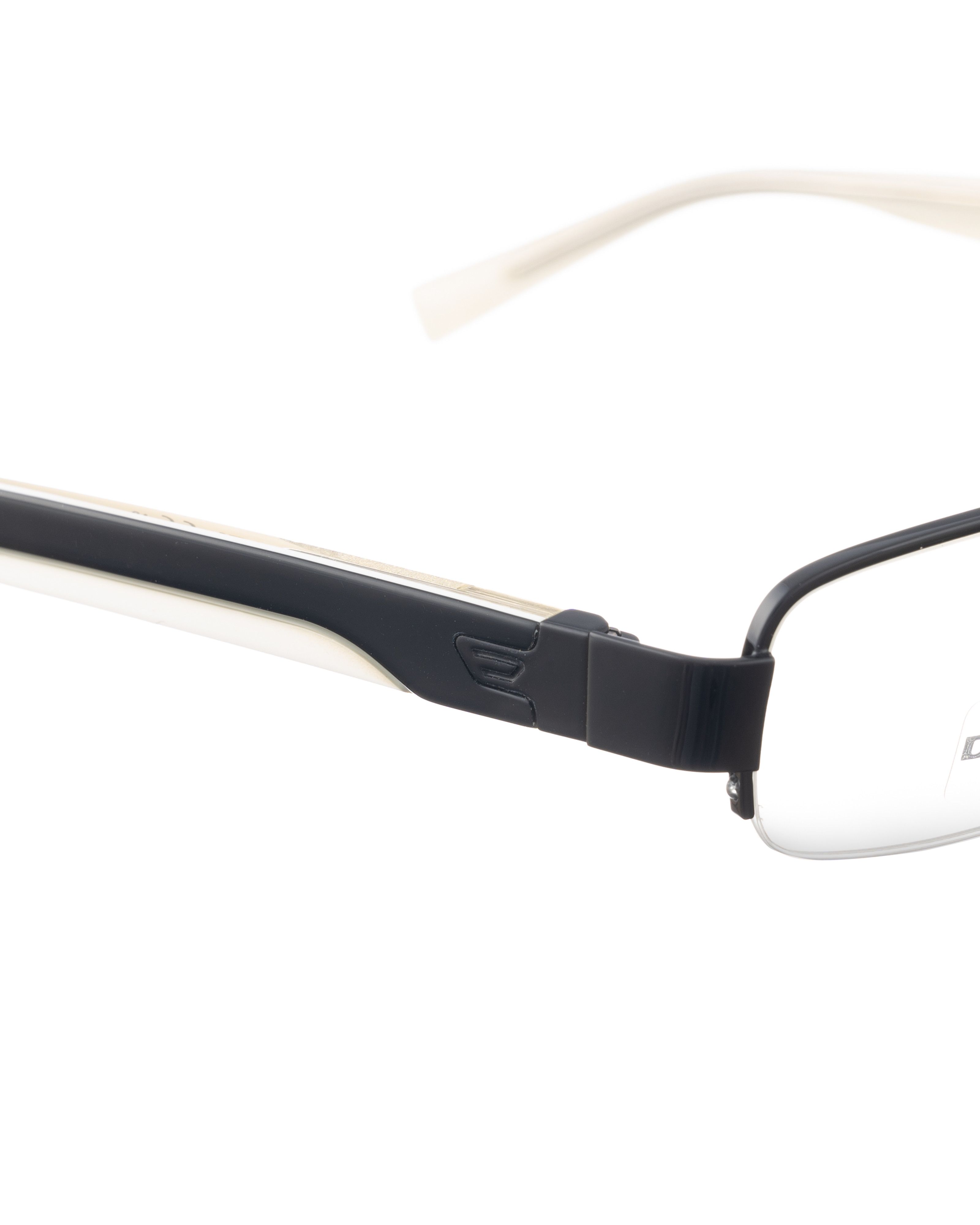 Diesel Diesel 00s Black & White Half Rim Rectangular Glasses Size ONE SIZE - 3 Thumbnail