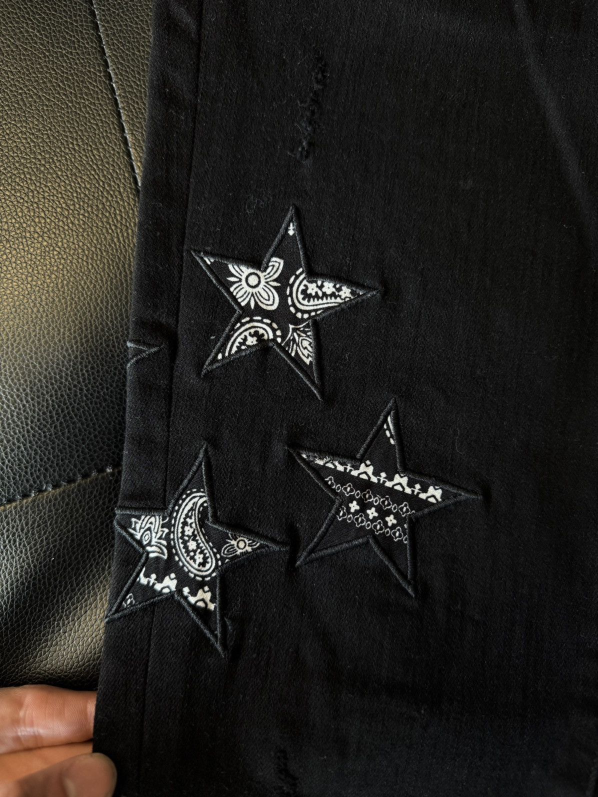 Amiri Amiri Black STAR Jeans Black Patch Size 30 Flawless 🧼 Size US 30 / EU 46 - 7 Thumbnail