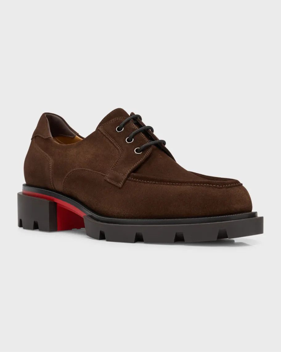 Christian Louboutin o1s1wg111024 Suede Derby Shoes in Brown Size US 9 / EU 42 - 5 Thumbnail