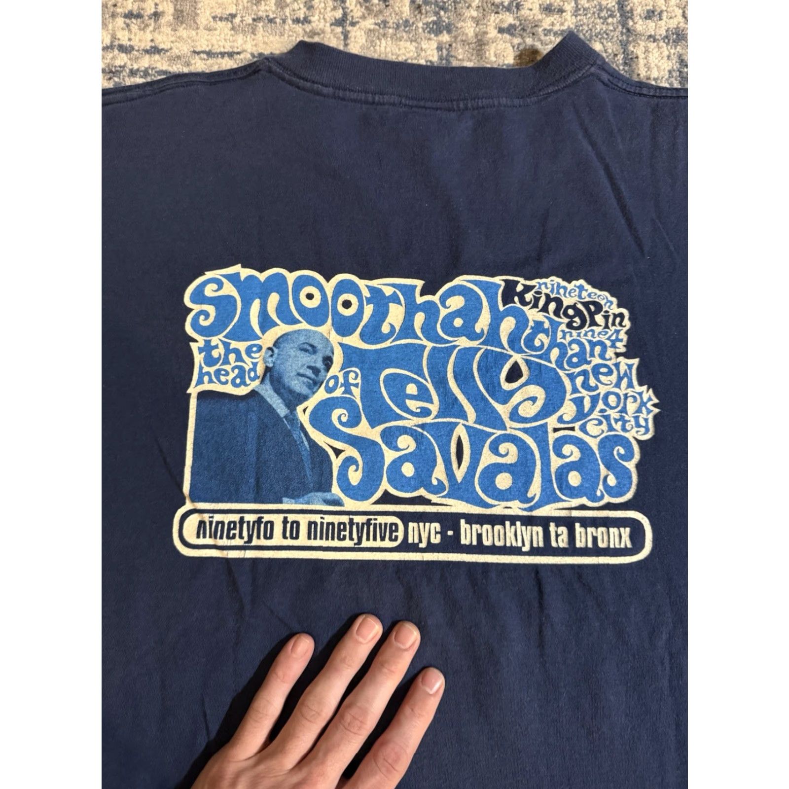 Vintage VINTAGE Kingpin T-Shirt Streetwear 90s NYC Logo Crew Neck Short Sleeve XL Men Blue 1990s 1990-1999 Skate Hip Hop Band Double-Sided Ready to Wear Size US XL / EU 56 / 4 - 4 Thumbnail