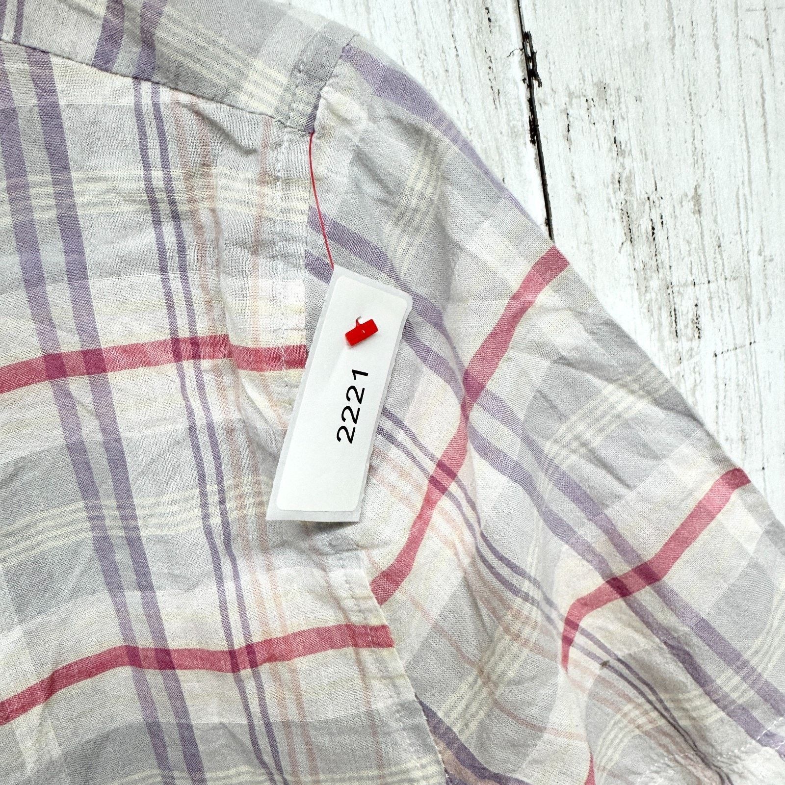 Other Susina Top Size Small Multicolor Plaid Short Sleeve Blouse Size S / US 4 / IT 40 - 2 Thumbnail