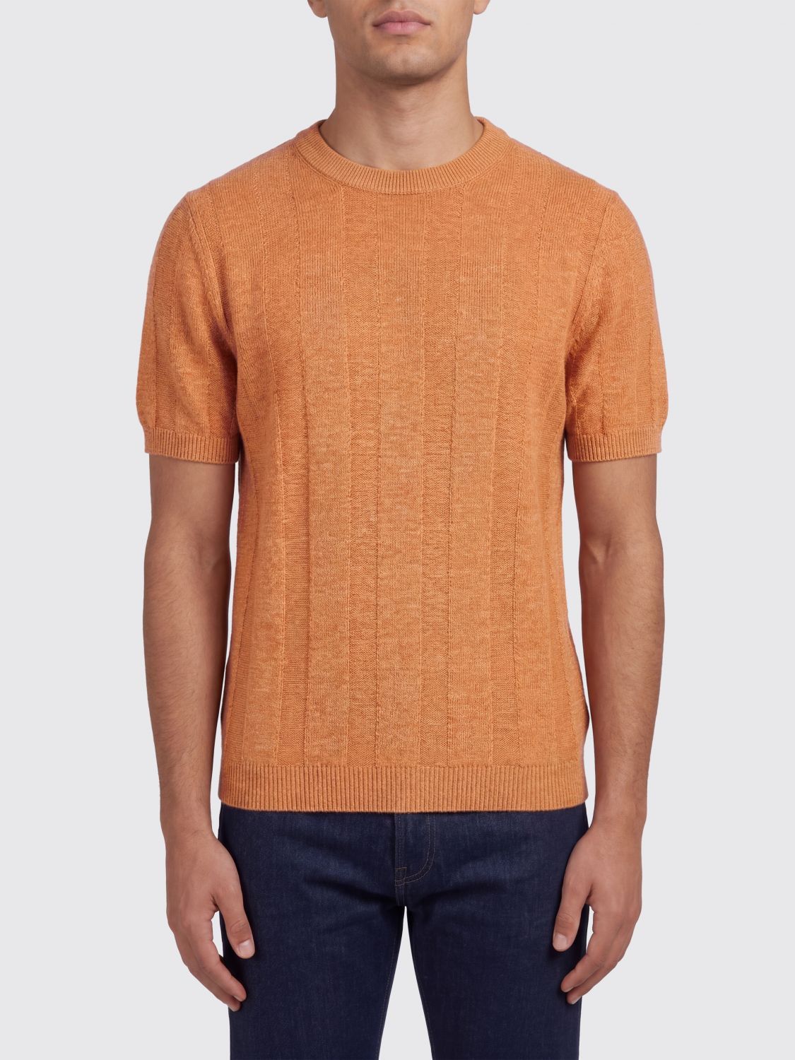 Brunello Cucinelli Brunello Cucinelli Sweater Men Orange Size US M / EU 48-50 / 2 - 1 Thumbnail
