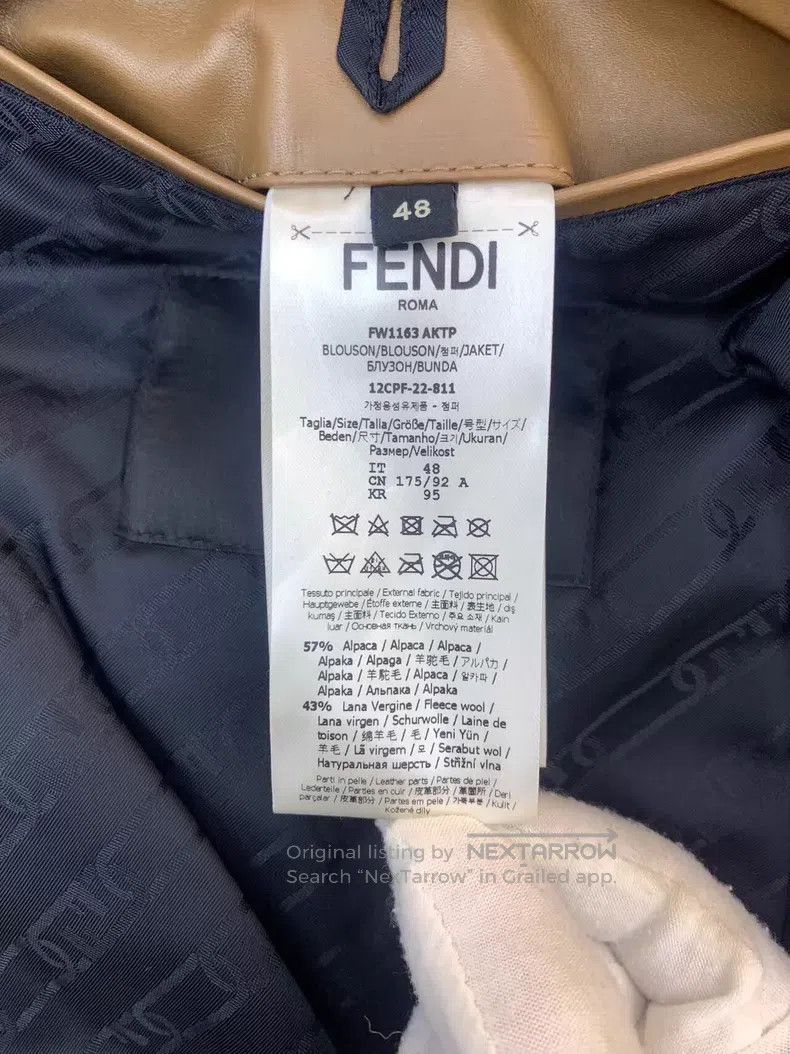 Fendi Fendi Khaki Teddy Alpaca Wool Notched Collar Zip-Up Long S Size US M / EU 48-50 / 2 - 8 Thumbnail