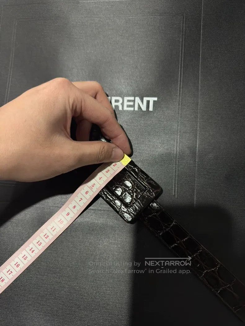 Saint Laurent Paris Saint Laurent Paris size 75 Large Embossed Belt Size ONE SIZE - 6 Thumbnail