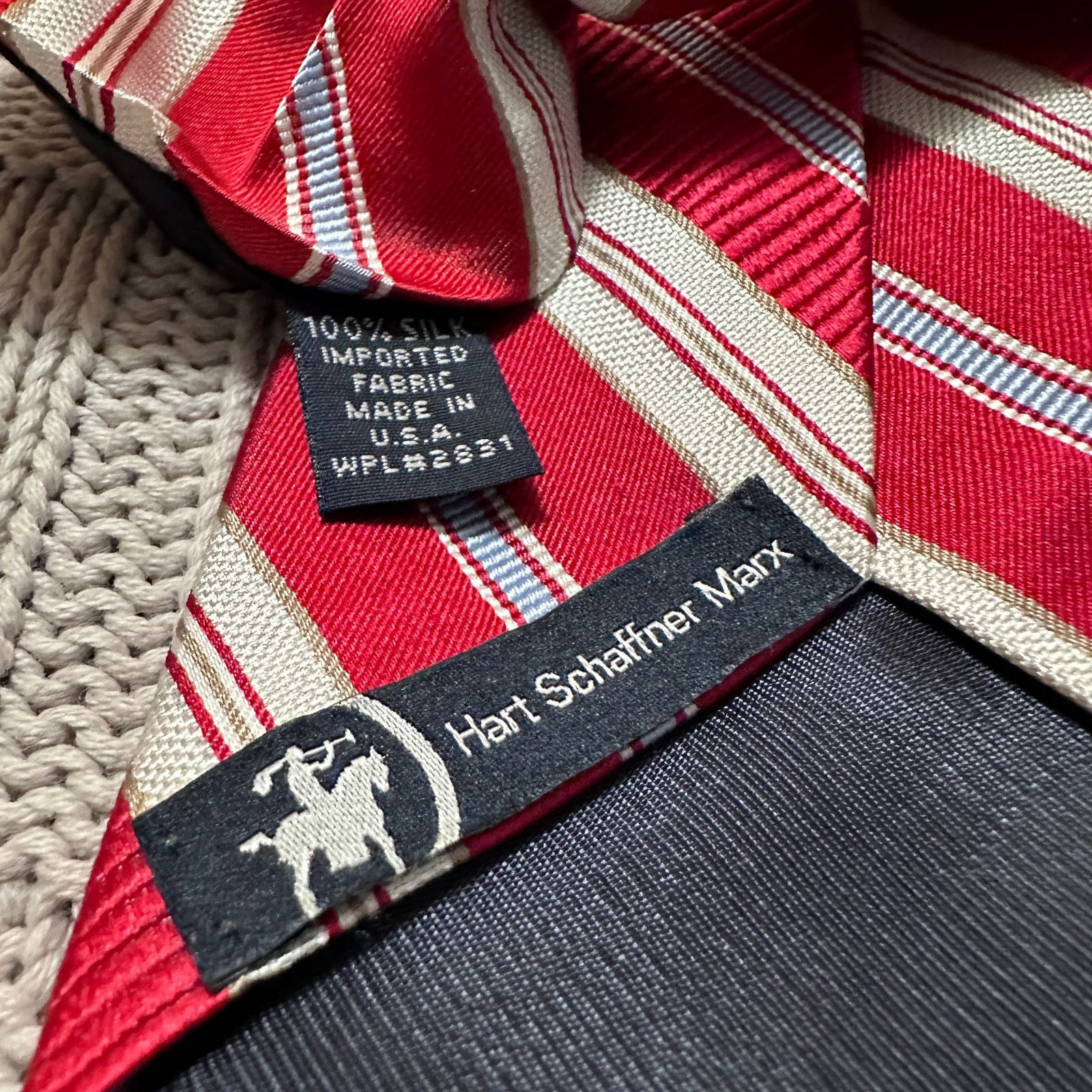 Hart Schaffner Marx Hart Schaffner Marx red striped silk tie Size ONE SIZE - 3 Thumbnail