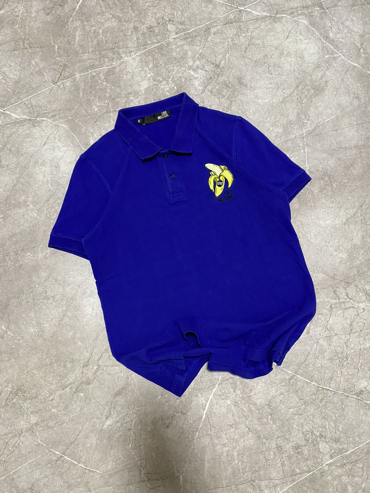 Designer × Moschino Rare Love Moschino Banan Polo Blue Size S Size US S / EU 44-46 / 1 - 2 Thumbnail