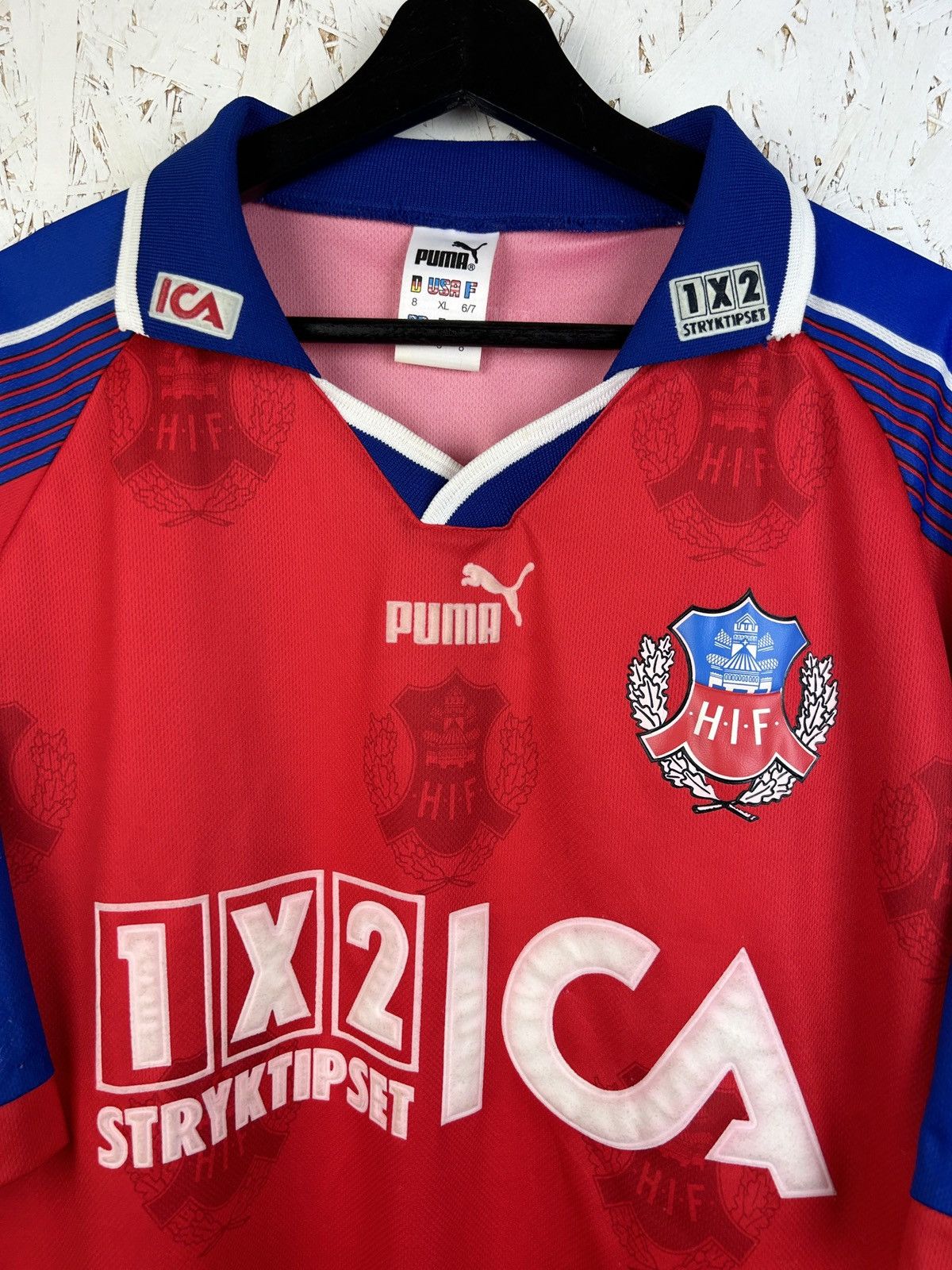 Puma Vintage Puma Helsingborgs IF 1997 Home Kit Soccer Jersey Size US XL / EU 56 / 4 - 2 Thumbnail