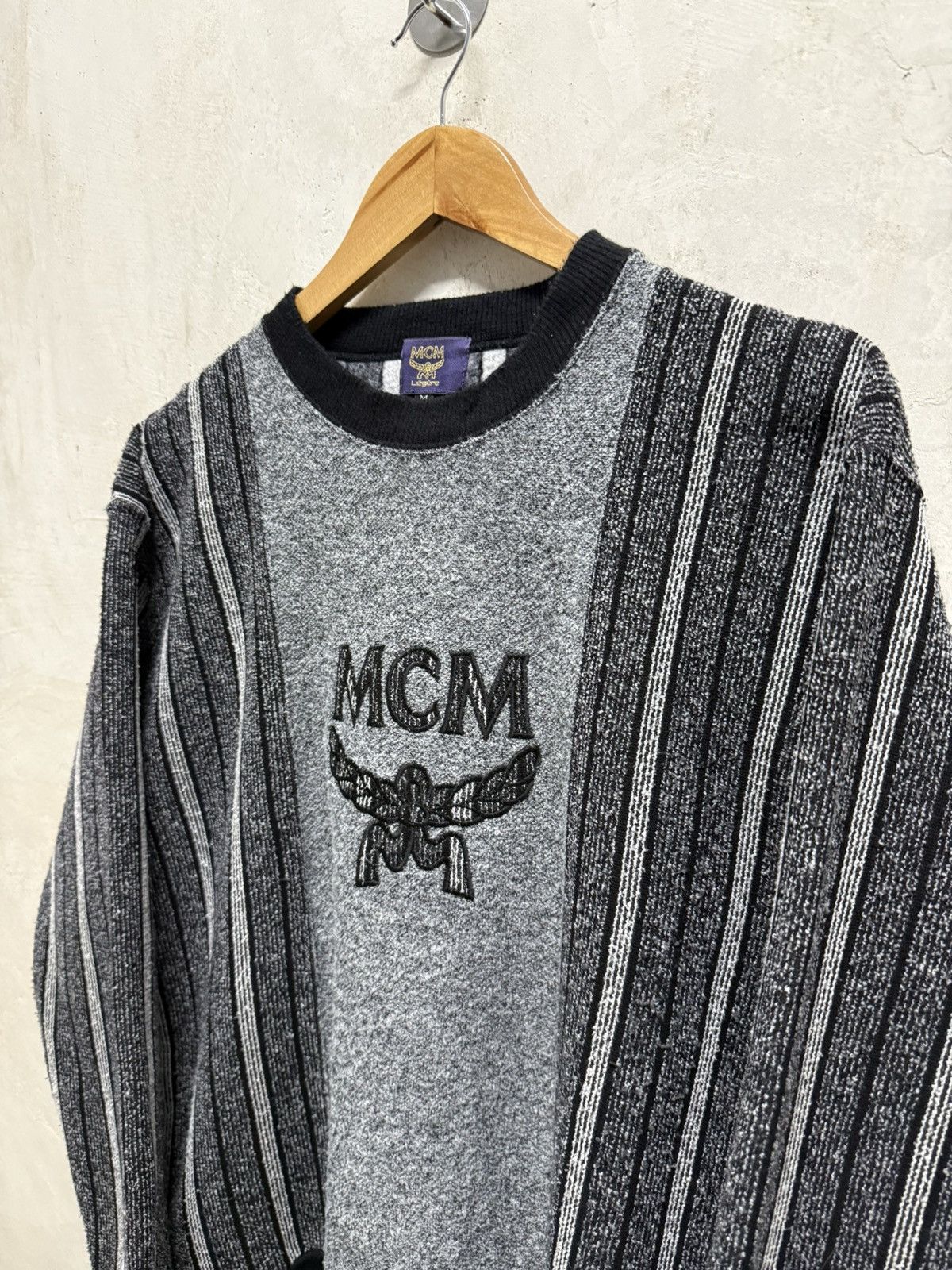 MCM Vintage MCM Legere Stripe Knit Sweatshirt Size US M / EU 48-50 / 2 - 3 Thumbnail