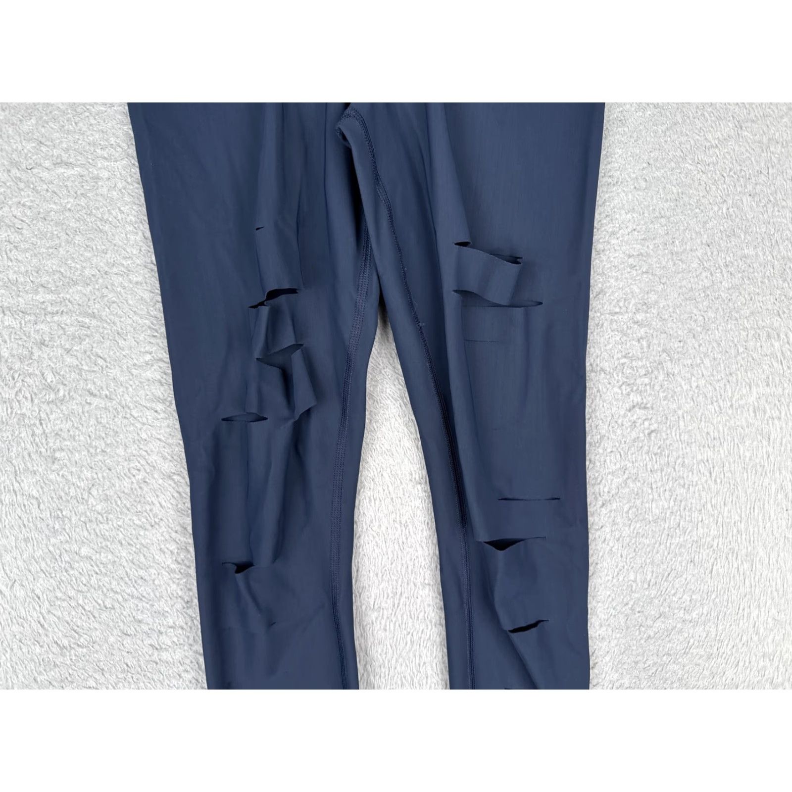 Alo Alo Yoga Leggings Womens XS Blue High Rise Ankle Slit Cutout Pants Athletic Yoga Size 26" / US 2 / IT 38 - 3 Thumbnail