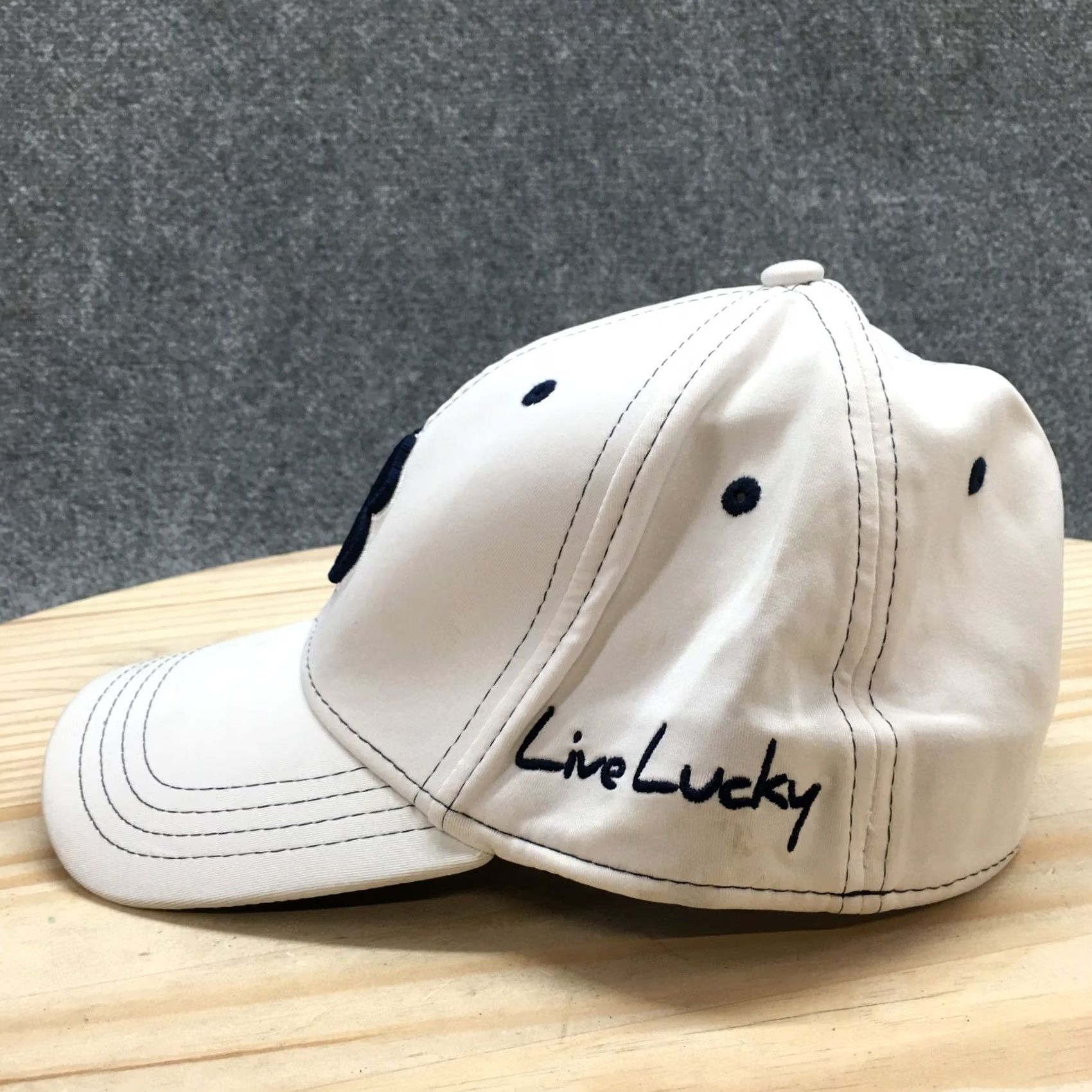 Vintage Black Clover Baseball Hat Prestwick Mens White L-XL Adjustable Embroidered Logo Size ONE SIZE - 7 Thumbnail
