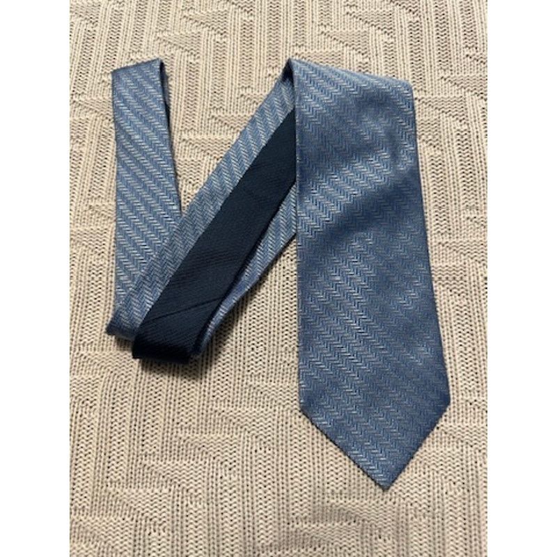 Tommy Hilfiger Tommy Hilfiger blue herringbone silk tie Size ONE SIZE - 1 Thumbnail