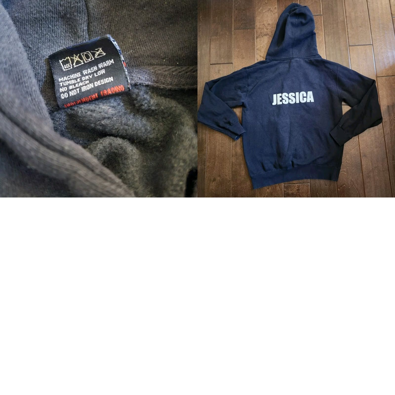Vintage Chatsworth High School Tennis Team "Tennis Chick Jessica" Women's Junior Hoodie Sleeves Long Pullover S Blue Activewear College Teens Size S / US 4 / IT 40 - 9 Thumbnail