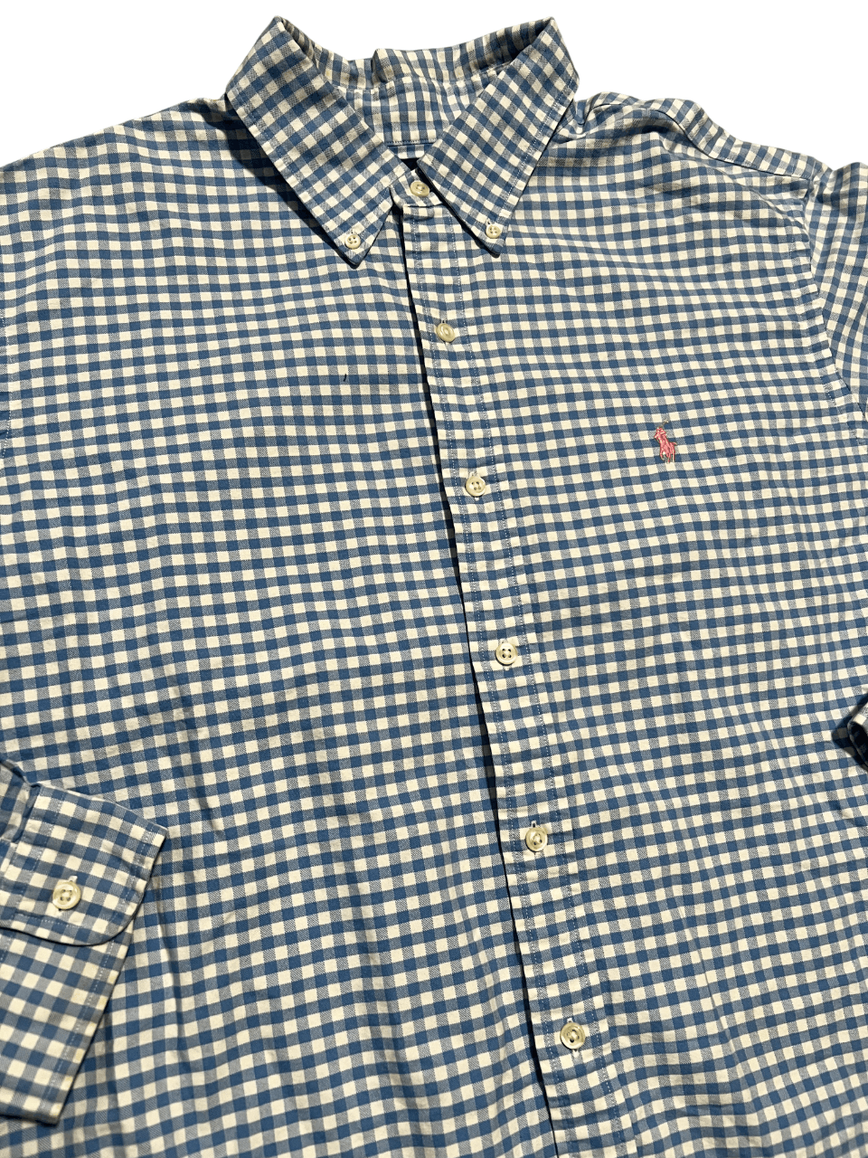 Ralph Lauren Ralph Lauren Blue Plaid Long Sleeve Vintage Button Up Shirt Size US XL / EU 56 / 4 - 2 Thumbnail