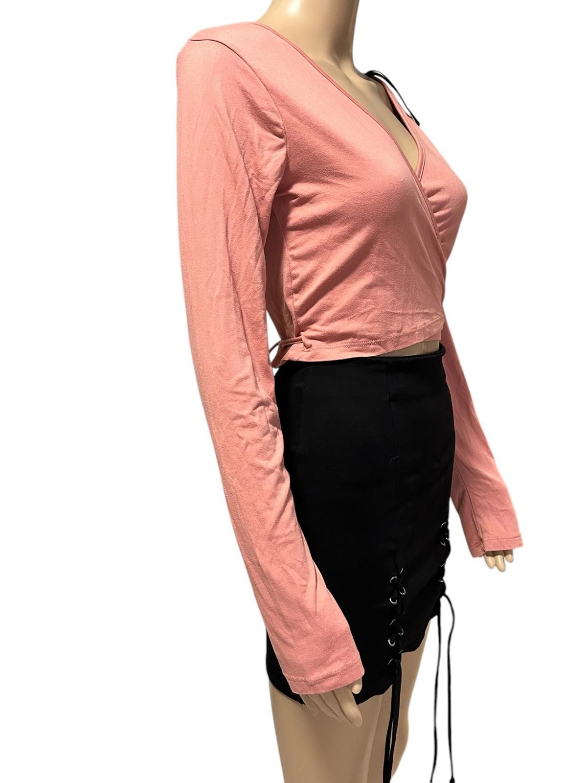 Forever 21 Chic Pink Wrap Crop Top Size S / US 4 / IT 40 - 3 Thumbnail