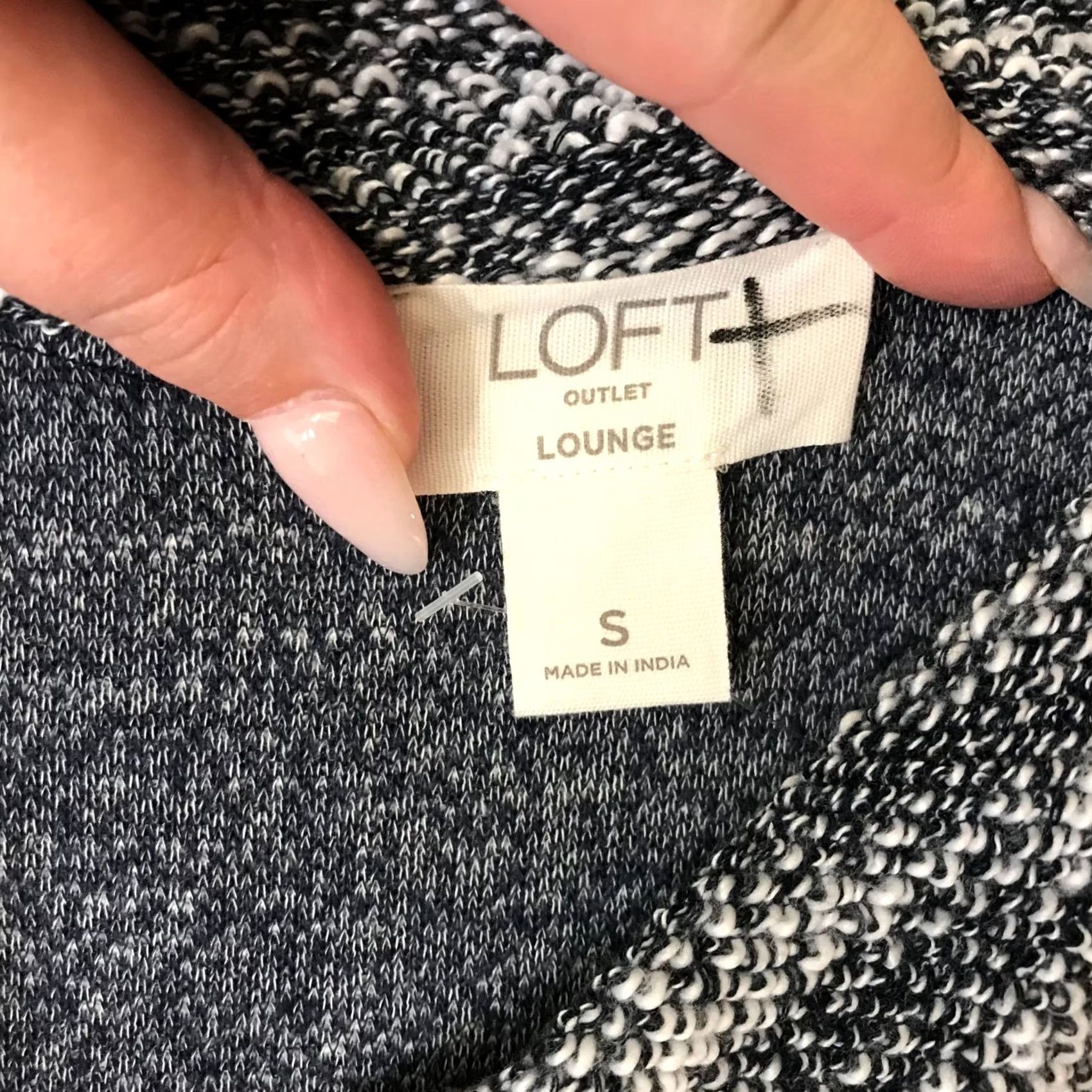 Loft LOFT Women's Small Navy Long Sleeve High Neck Polyester Lounge Top Size S / US 4 / IT 40 - 7 Thumbnail