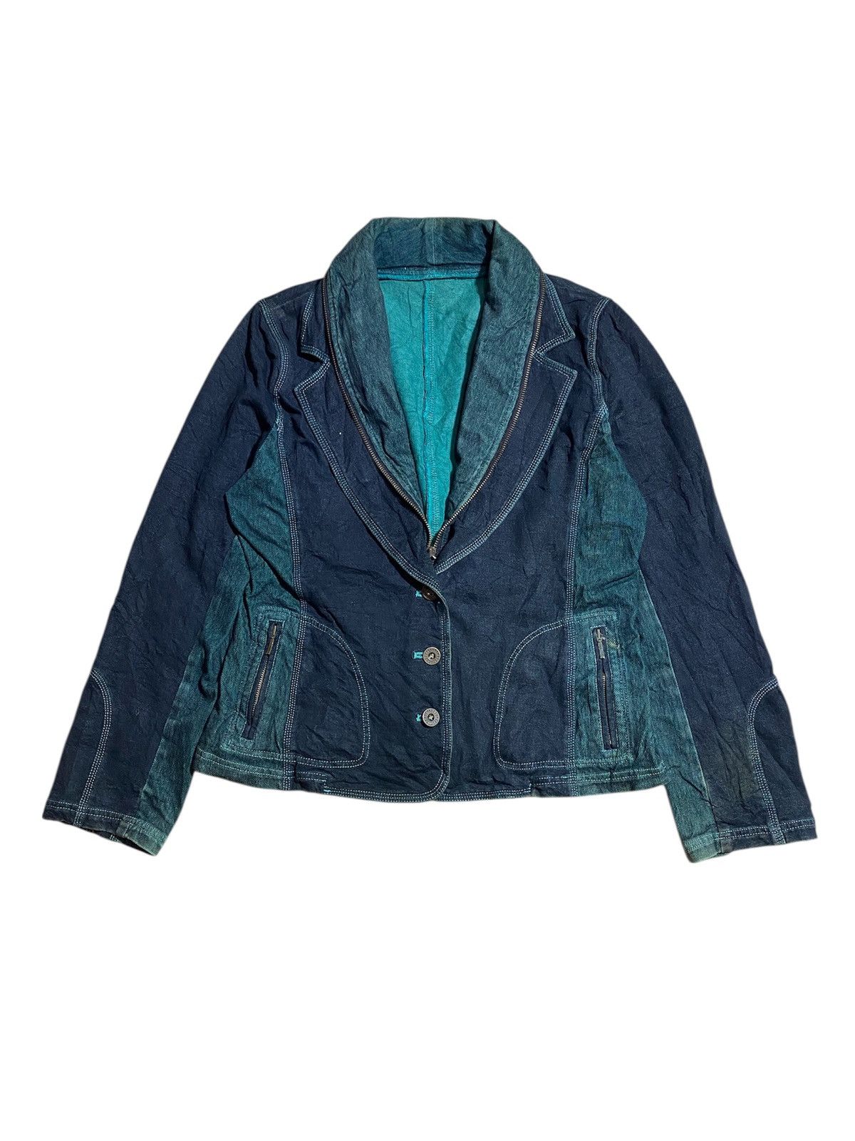 Kansai Yamamoto Vtg KANSAI BIS By Kansai Yamamoto Blazer Denim Size M / US 6-8 / IT 42-44 - 1 Thumbnail