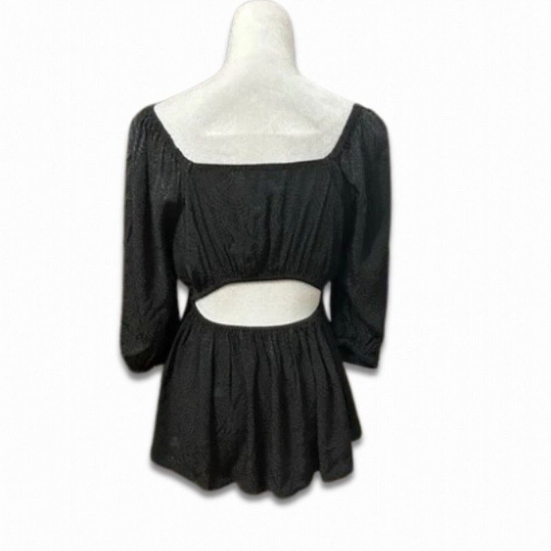 Treasure & Bond Treasure & Bond Peplum Top Square Neck Cutout Black S NWOT Size S / US 4 / IT 40 - 4 Thumbnail