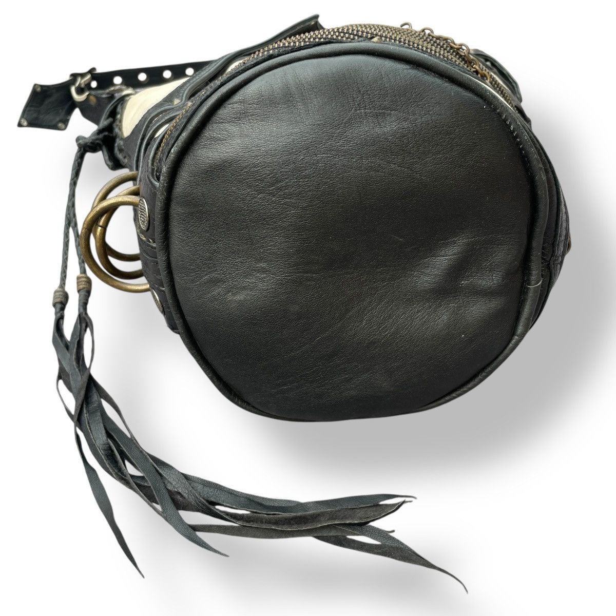 KMRii KMRii 2006 Studded Serpent Snakeskin Leather Shoulder Bag Size ONE SIZE - 13 Thumbnail