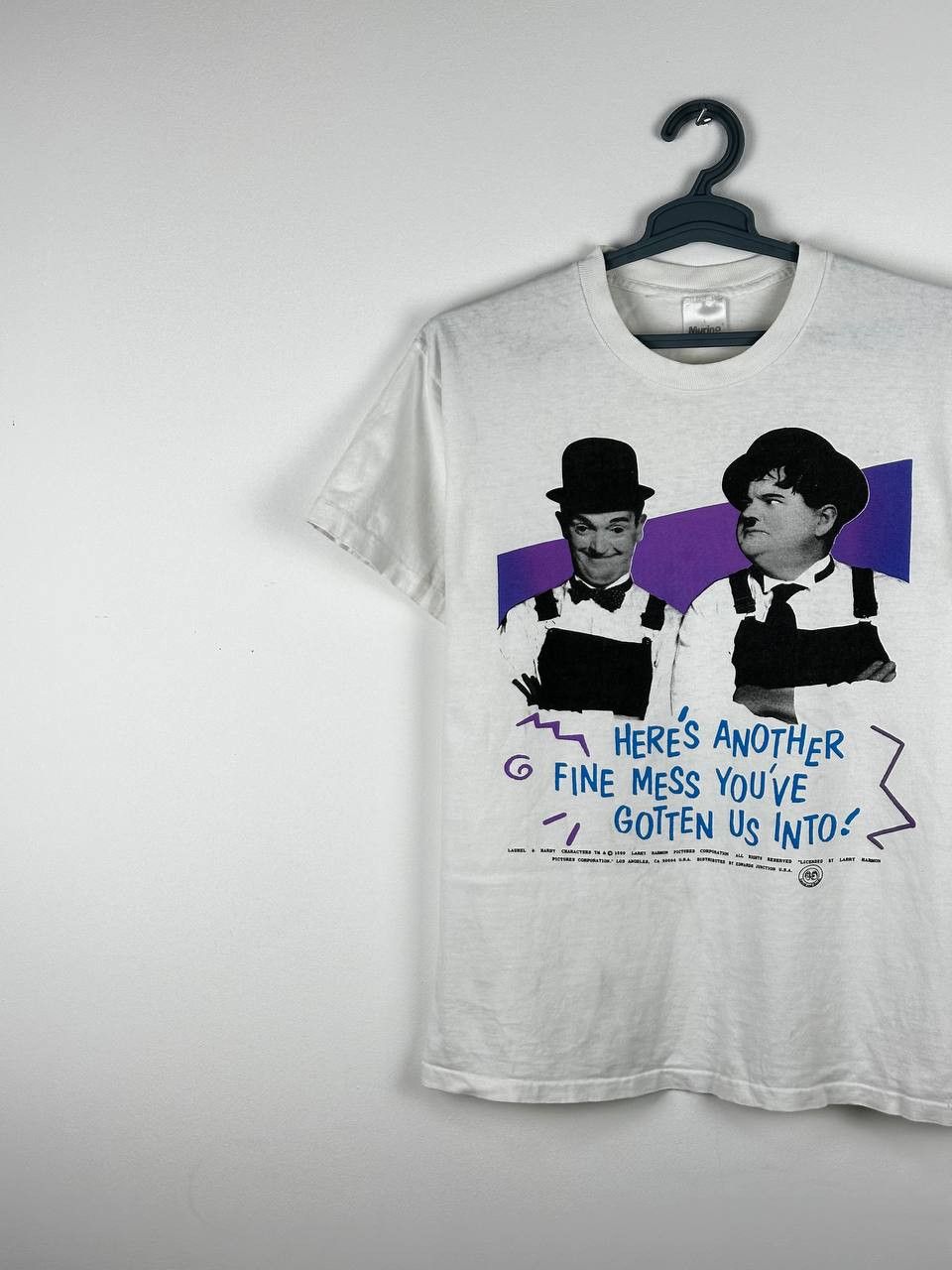 Vintage 90s Laurel & Hardy Another Mess You’ve Gotten Me Into Tee Size US L / EU 52-54 / 3 - 2 Thumbnail