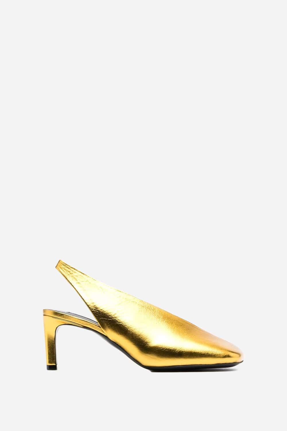 Jil Sander o1loc1c0426 Square Toe Pumps in Golden Size US 5 / IT 35 - 2 Thumbnail