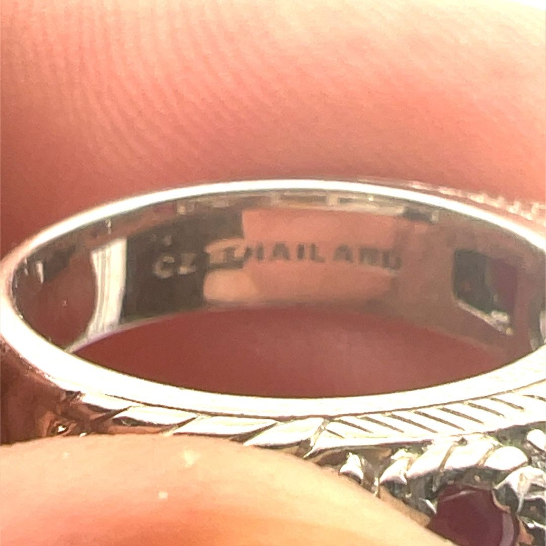 & Other Stories Judith Ripka - Ruby 925 Sterling Silver CZ Diamonique Ring Size ONE SIZE - 5 Thumbnail