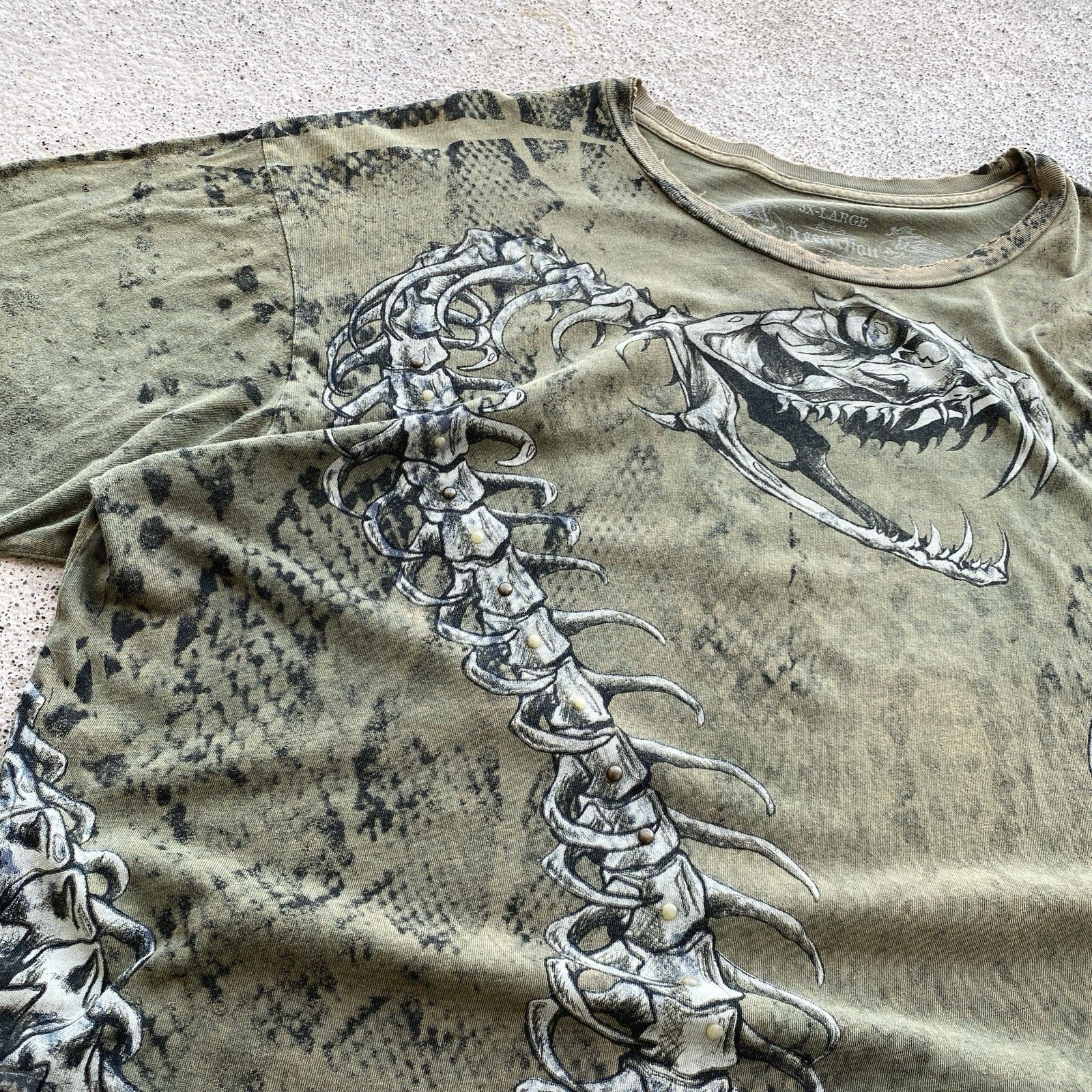 Affliction Crazy Affliction Skeleton T Shirt Tribal Vibe True Religion Size US XL / EU 56 / 4 - 8 Thumbnail