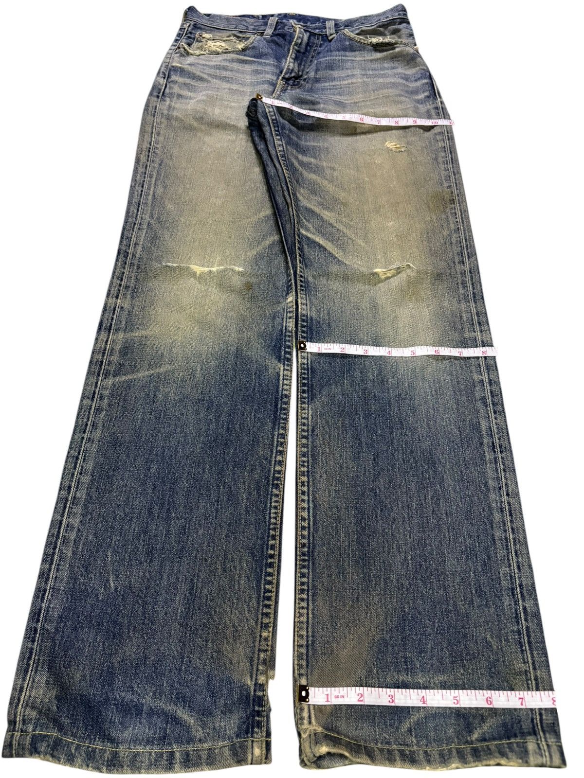 Levi's Vintage 90s Levis 502 Rusty Mud Wash Distressed Loose Jeans Size US 29 - 14 Thumbnail