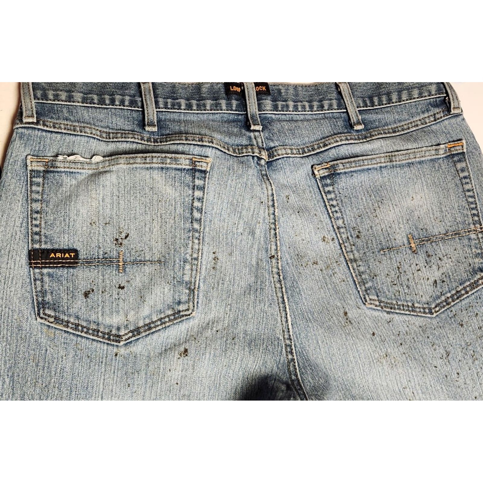 Ariat Ariat Bootcut Jeans Men's 38x32 Rebar M4 Relaxed Dura Stretch Basic Carbine Wash Jeans Size US 38 / EU 54 - 7 Thumbnail